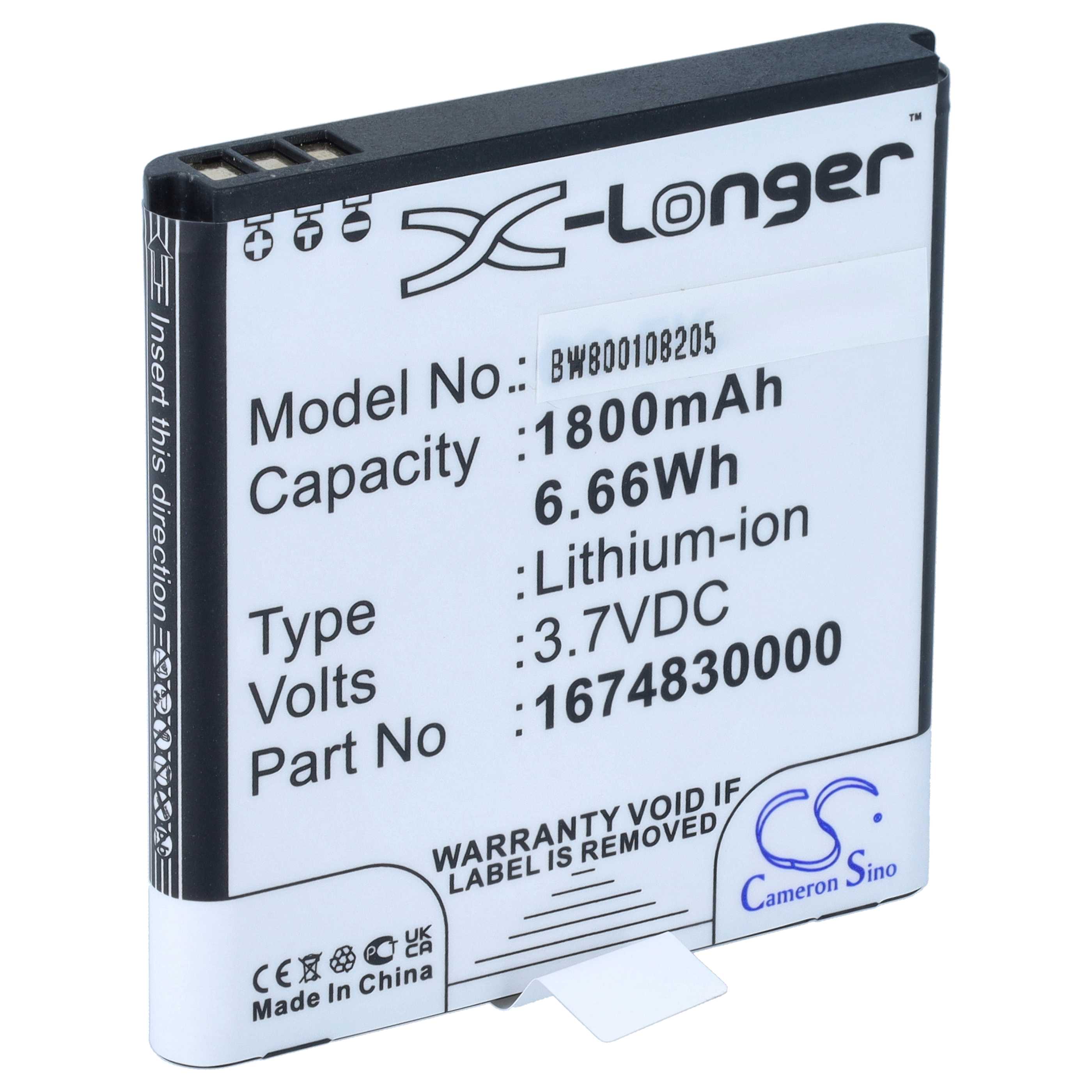 GPS Navigation-Akku als Ersatz für Falk 1674830000 - 1800mAh 3,7V Li-Ion