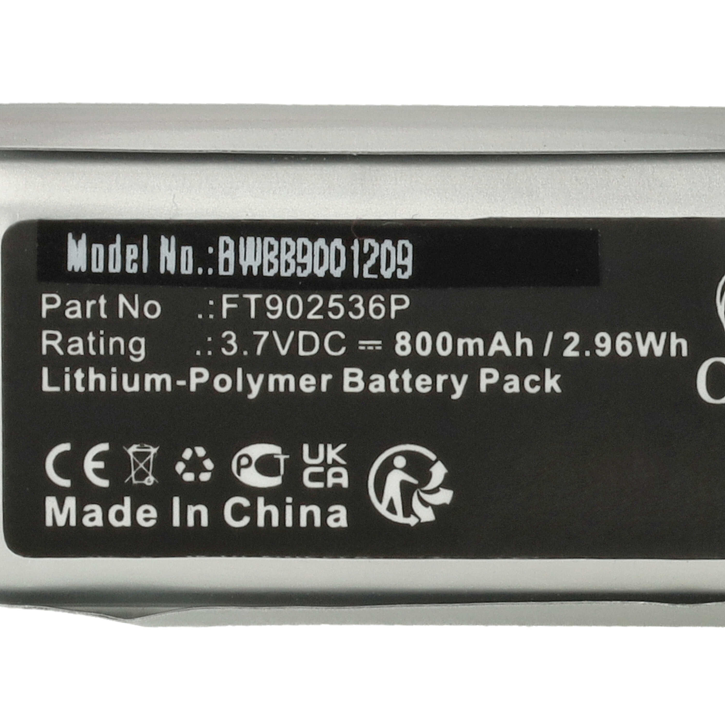 kabellose Maus-Akku als Ersatz für Asus FT902536P - 800mAh 3,7V Li-Polymer