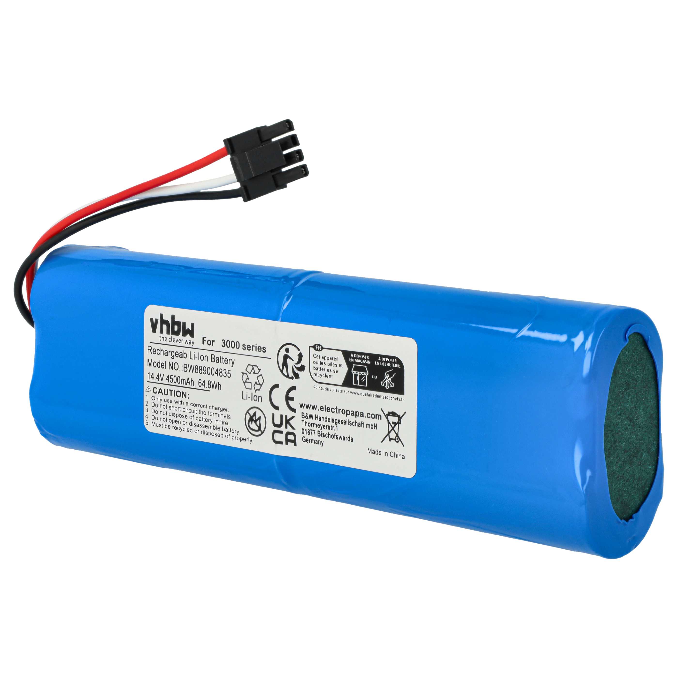 Battery replaces Philips C1048A2 for Philips 4500mAh, 14.4V, Li-Ion