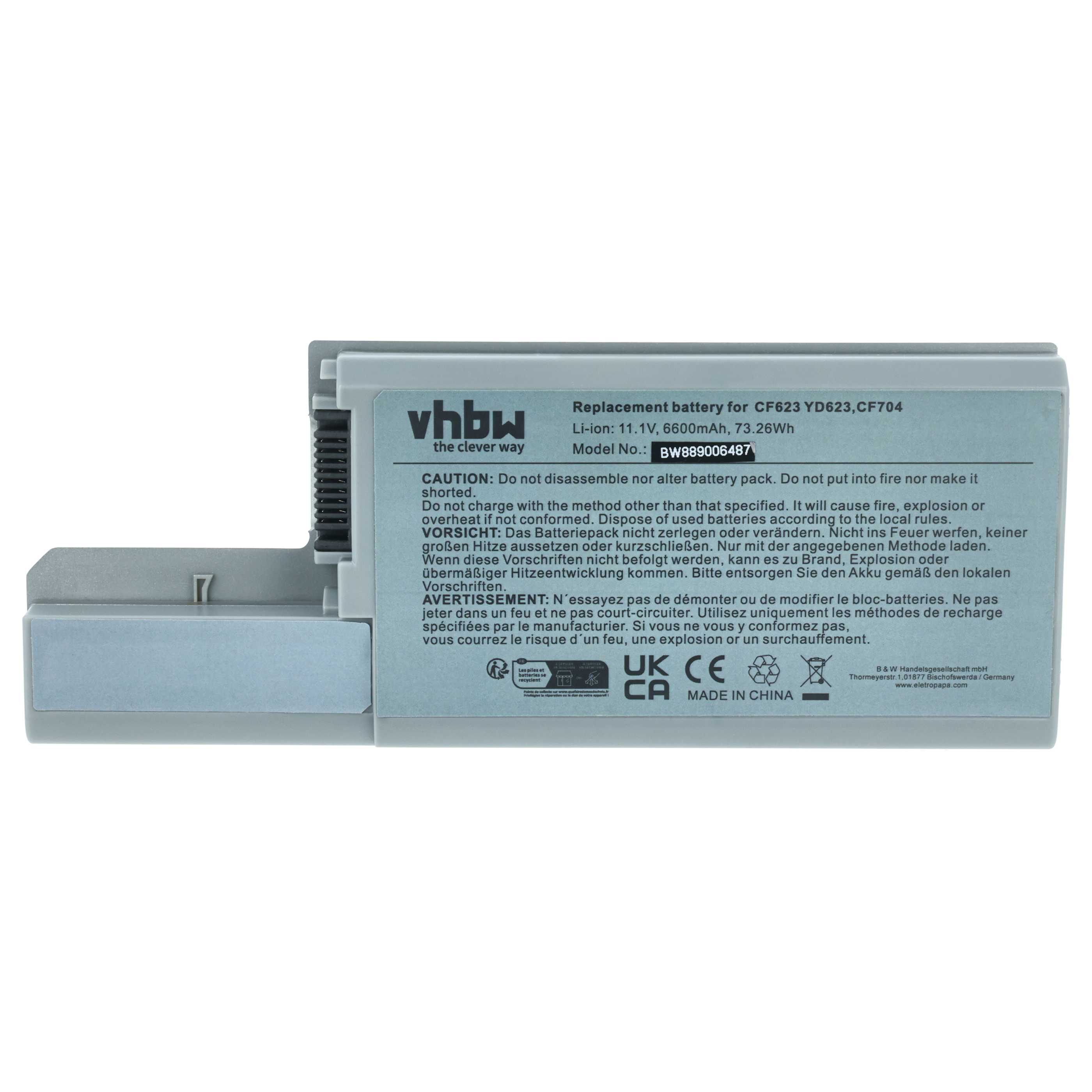 Akumulator do laptopa zamiennik Dell 312-0393, 312-0394, 312-0401, 312-0402 - 6600 mAh 11,1 V Li-Ion