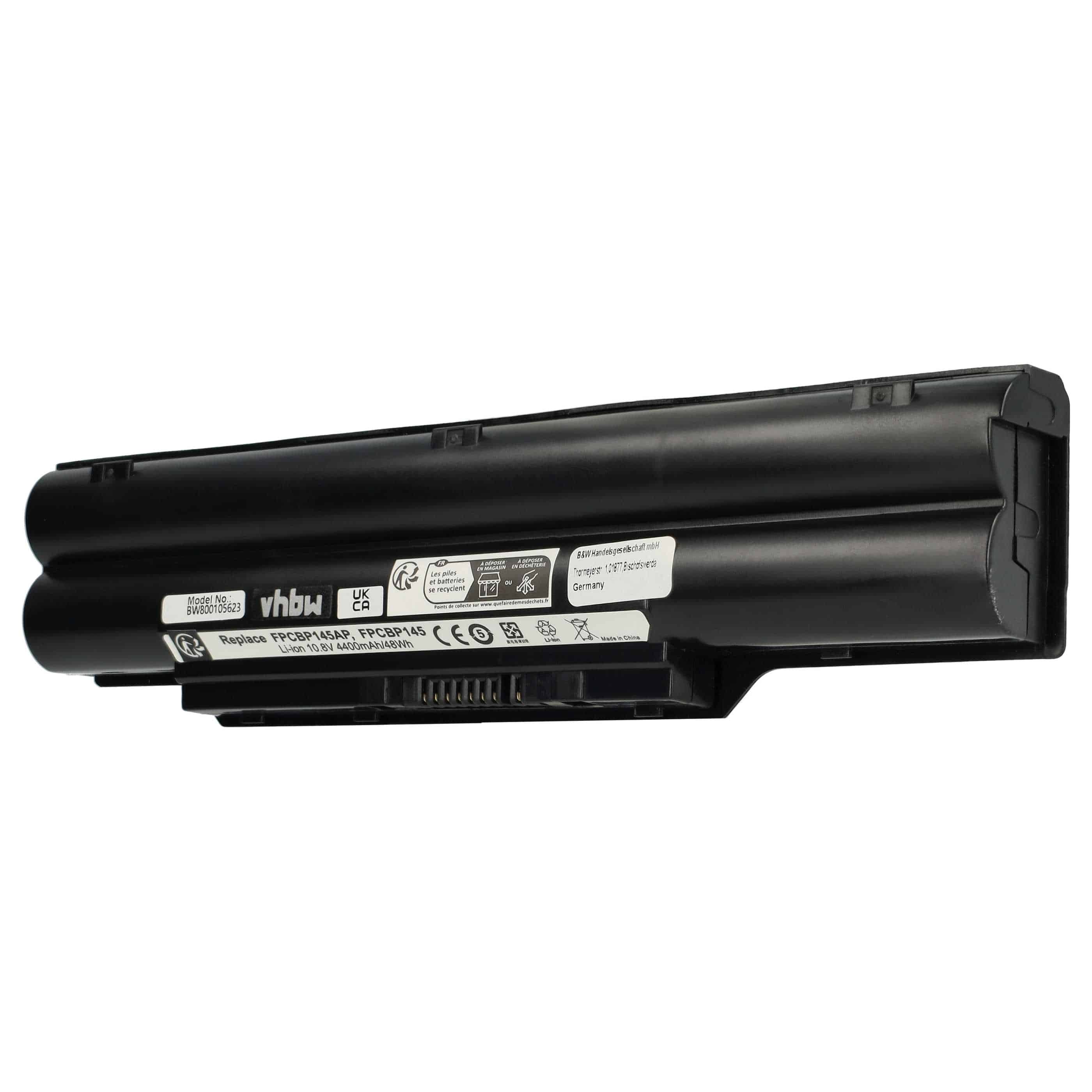 Batteria sostituisce Fujitsu cp293541-01, CP293550-01 per notebook Fujitsu - 4400mAh 10,8V Li-Ion nero