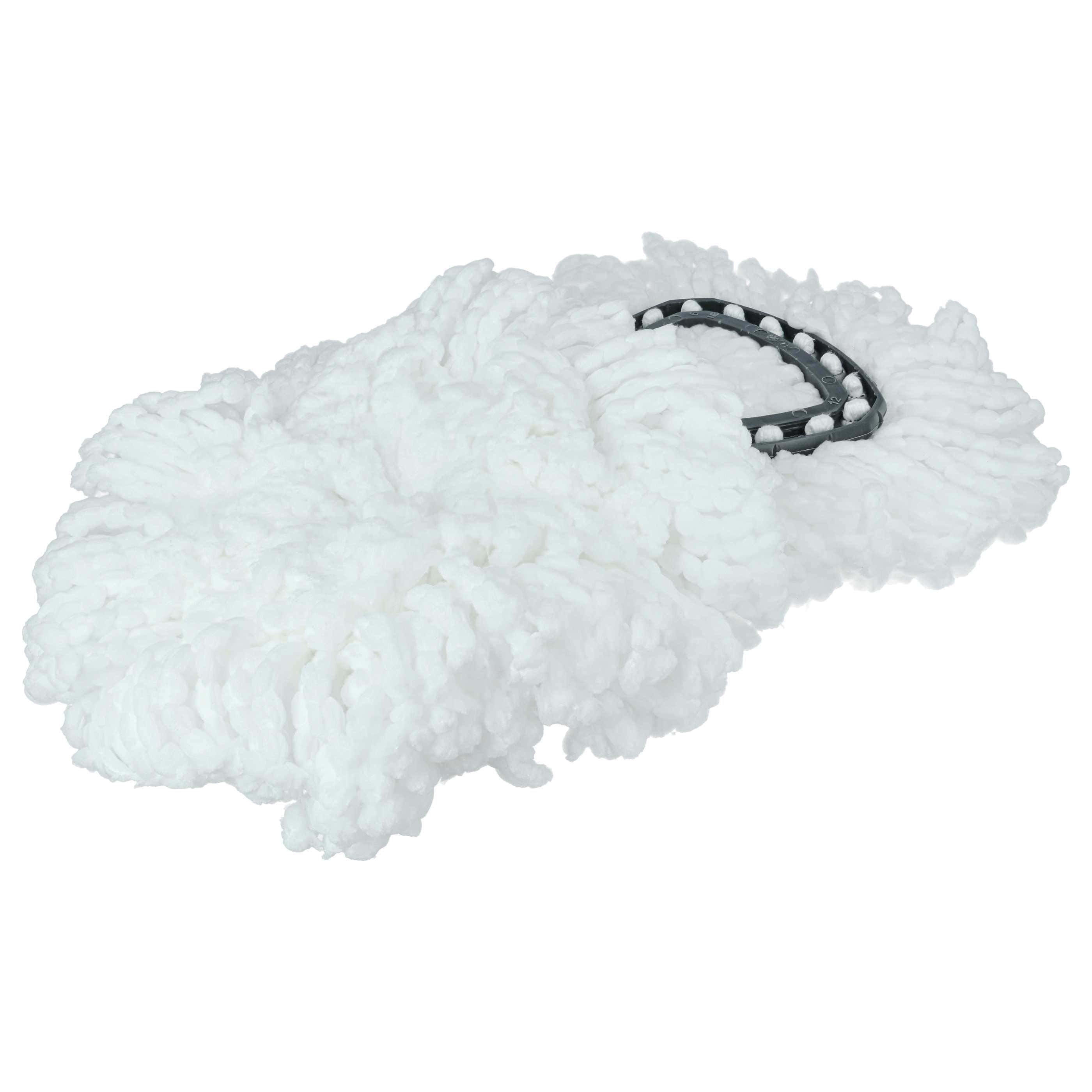 10x Mop Head replaces Vileda 152623 for Vileda Mop - microfibre, black, white