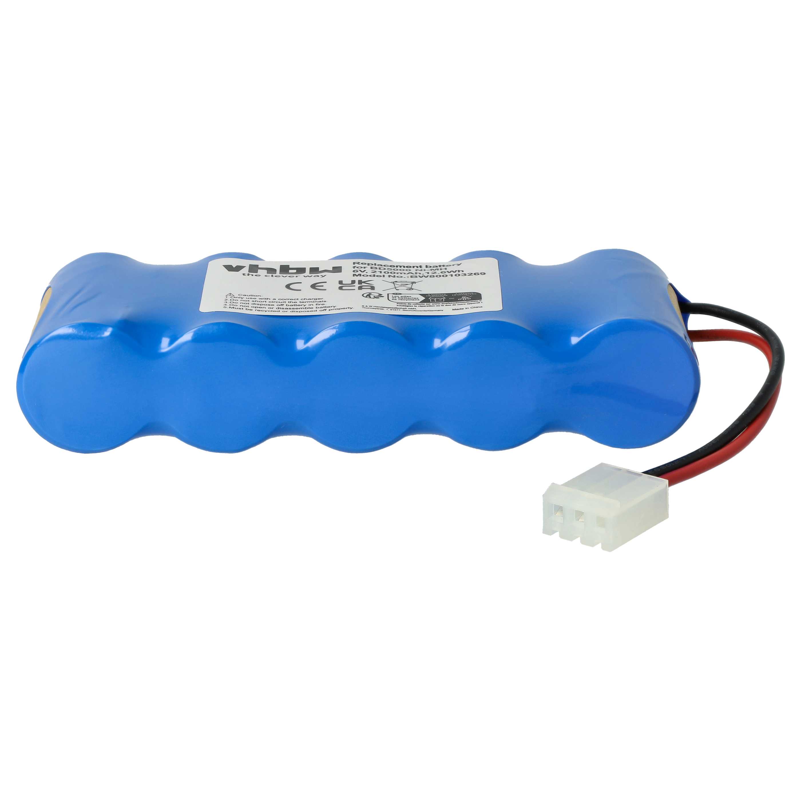 Batería reemplaza Bosch E-BRLX620-1-NC para diversos dispositivos (2100 mAh, 6 V, NiMH)