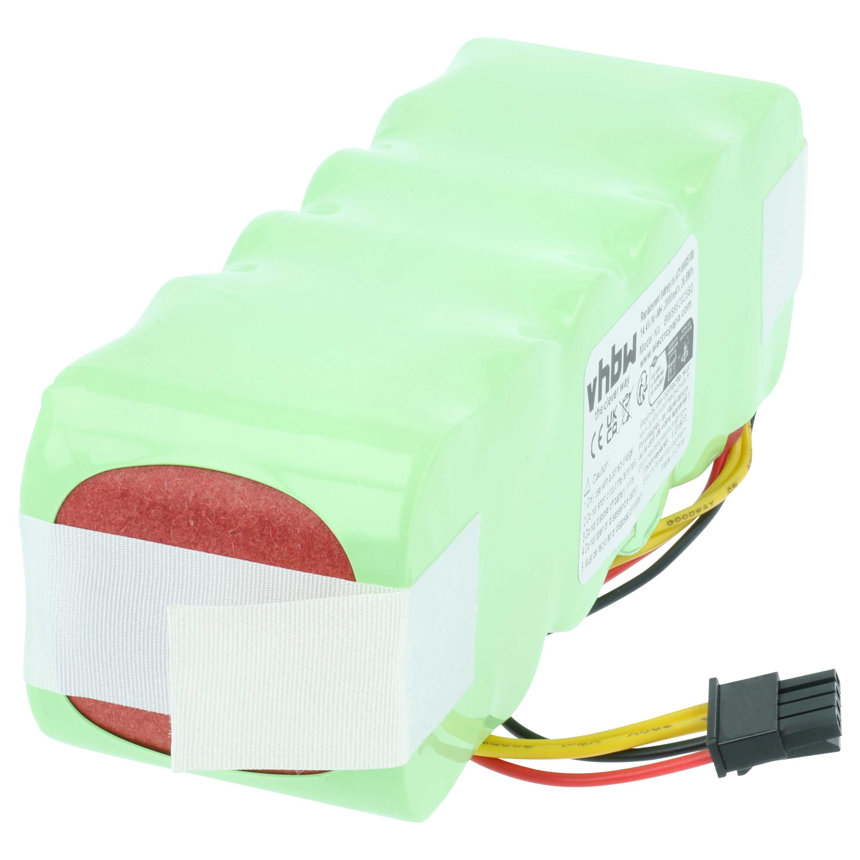 Battery replaces Ariete AT5186005100 for Proscenic etc. 2000mAh, 14.4V, NiMH