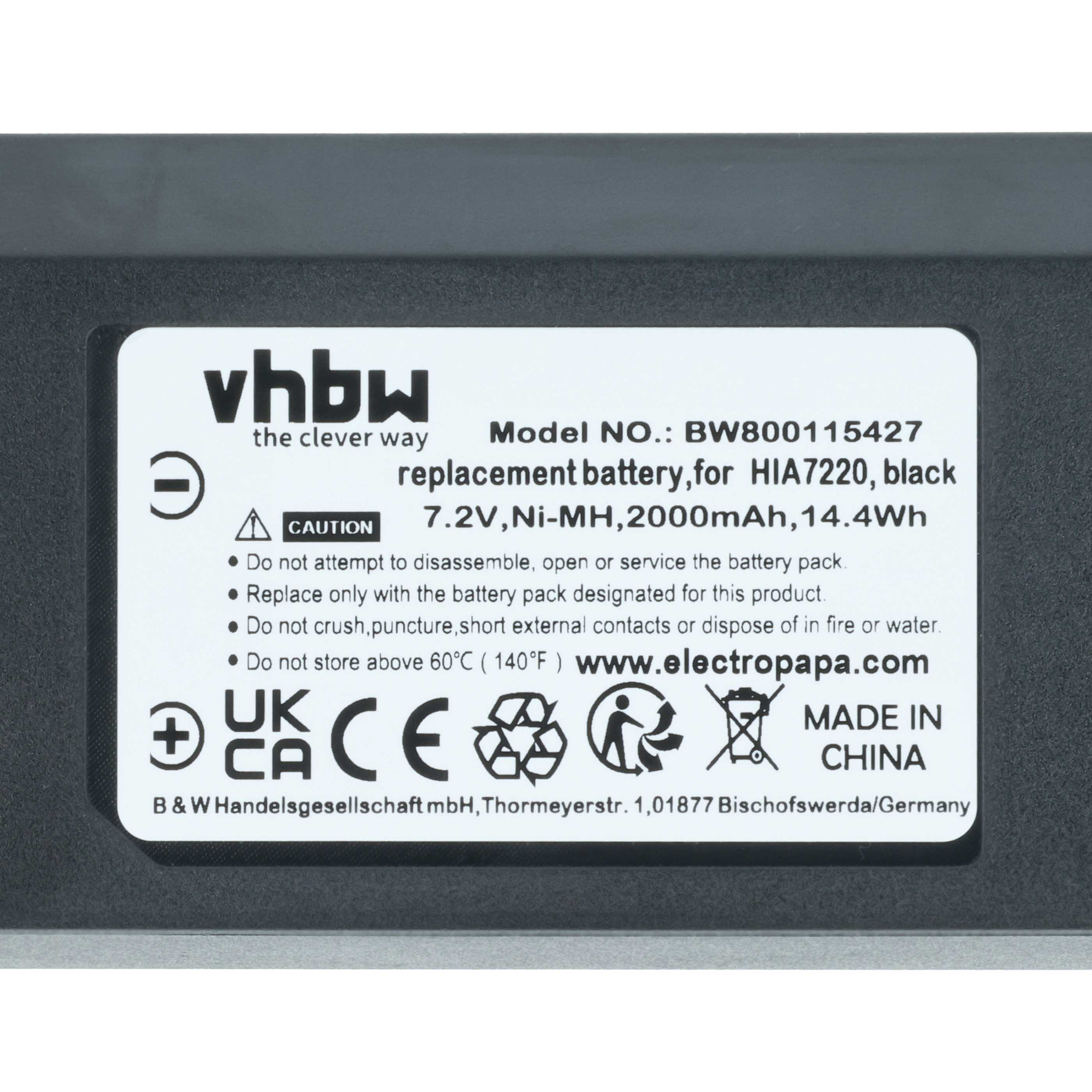Battery suitable for Hiab Olsberg, XS Drive Remote Control - 2000 mAh 7.2 V NiMH