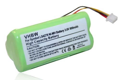 Batterie remplace 82-67705-01 pour scanner de code-barre - 800mAh 3,6V NiMH