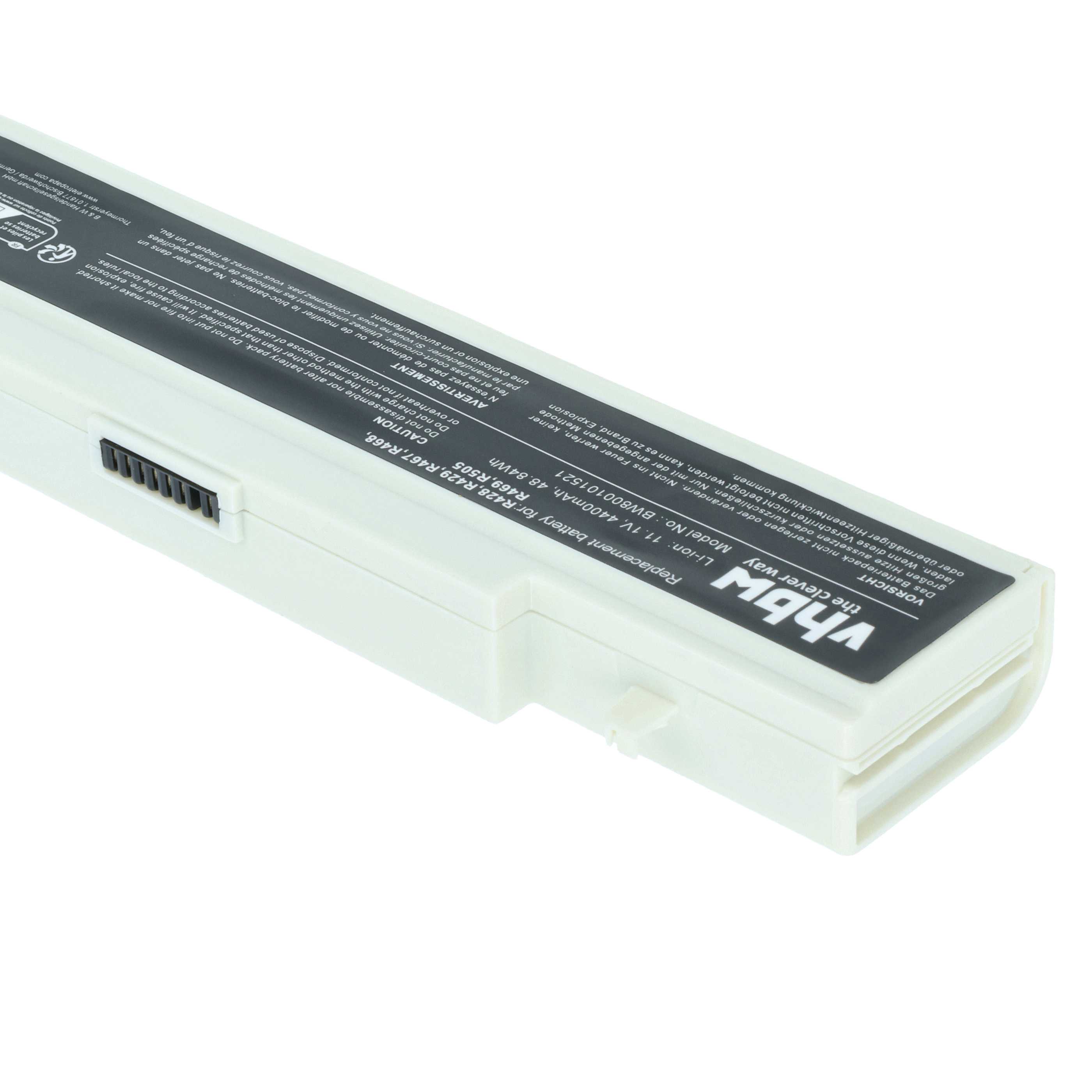 Batteria sostituisce Samsung AA-PL9NC6W, AA-PL9NC6B, AA-PL9NC2B per notebook - 4400mAh 11,1V Li-Ion bianco