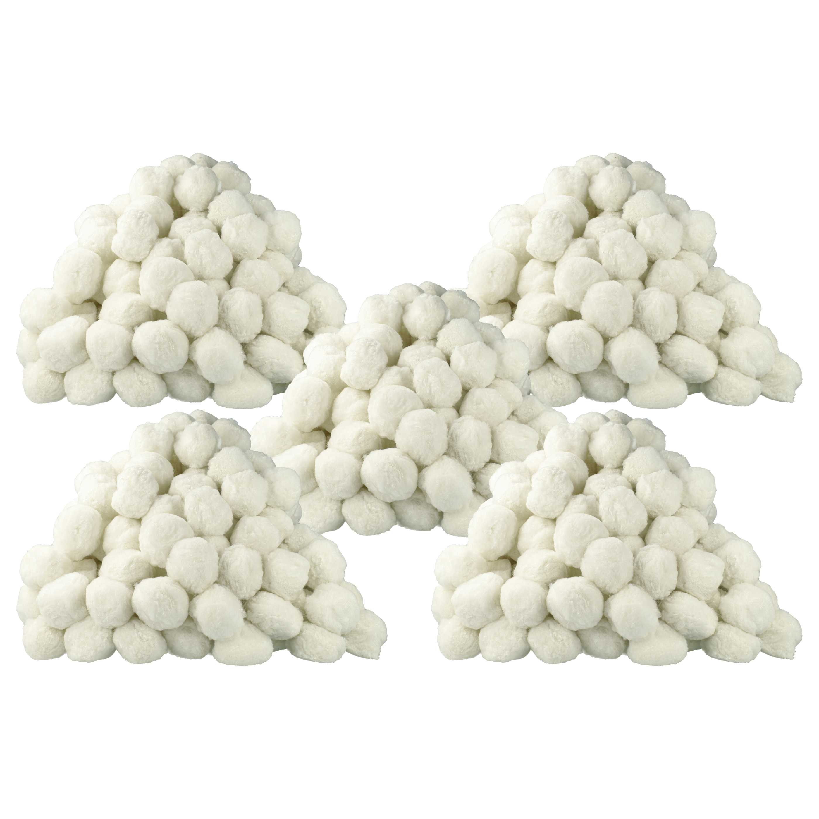 5x 1000 g Filter Balls, Packaged replaces Bestway 58475 for Intex Pool Filtration System etc. - 50 mm