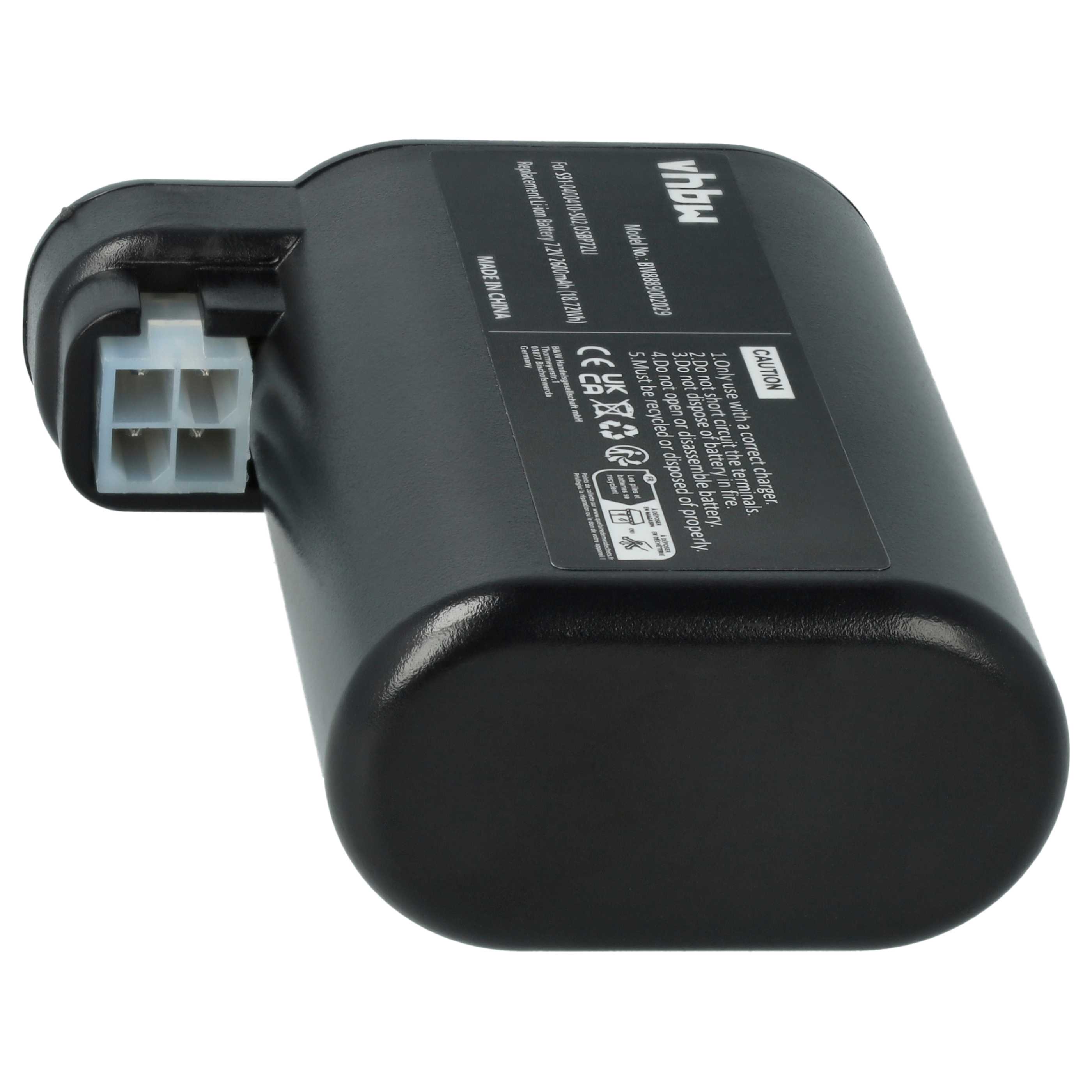 2x Battery replaces AEG S91-0400410-SU2, OSBP72LI for Electrolux etc. 2600mAh, 7.2V, Li-Ion