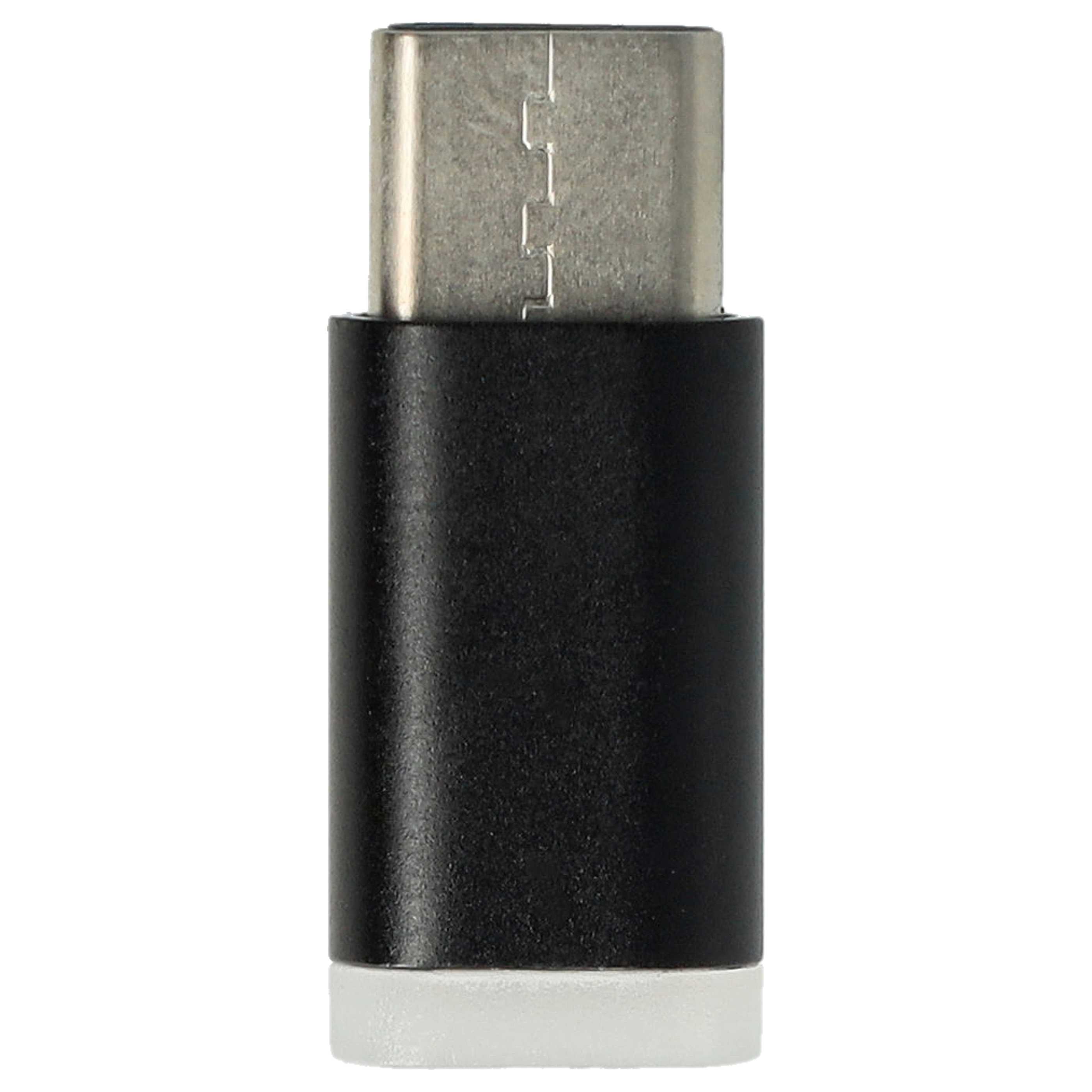 vhbw USB Typ C auf Micro-USB Adapter Schwarz