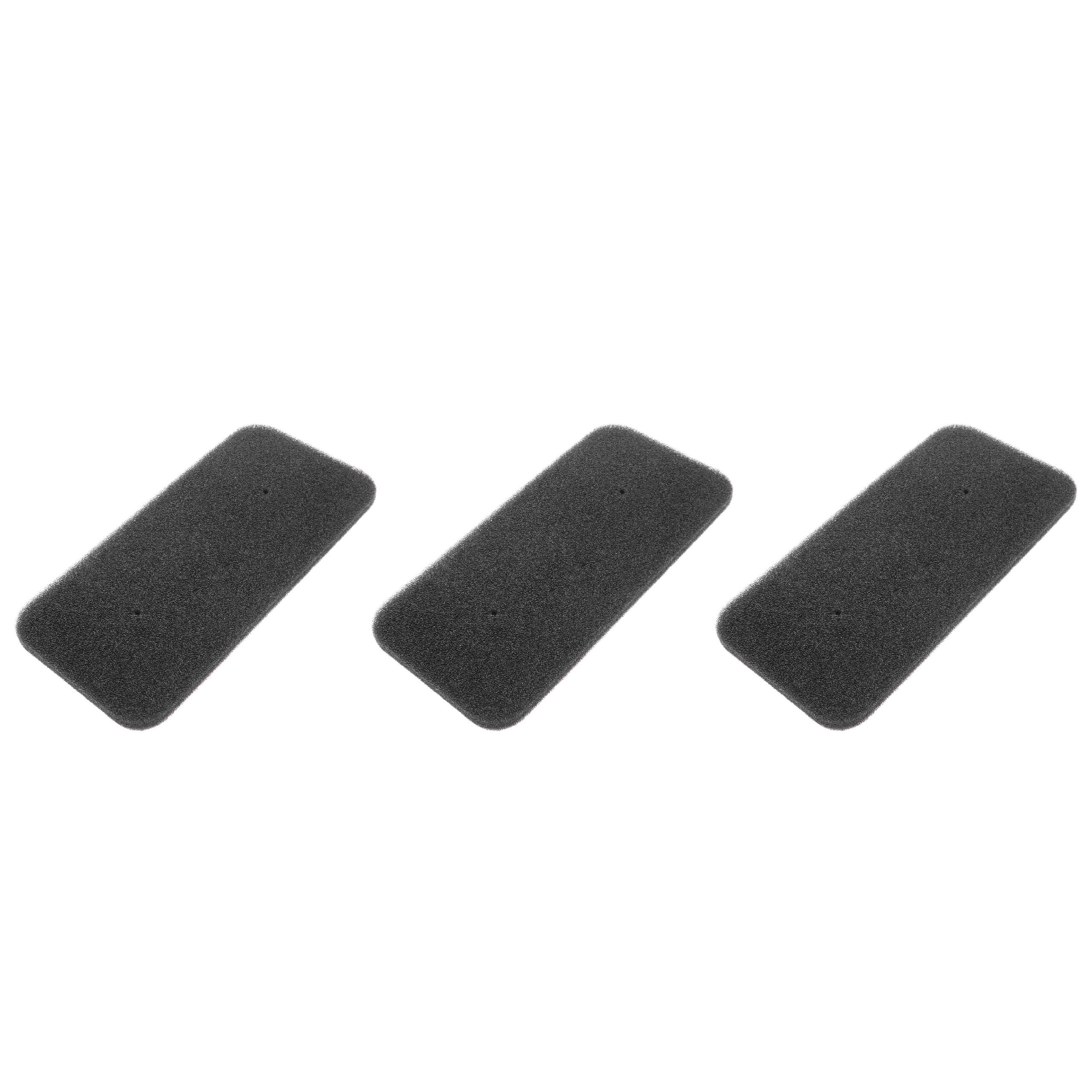 Filter Set (3x sponge filter) as Replacement for Candy 40006731 Tumble Dryer etc.