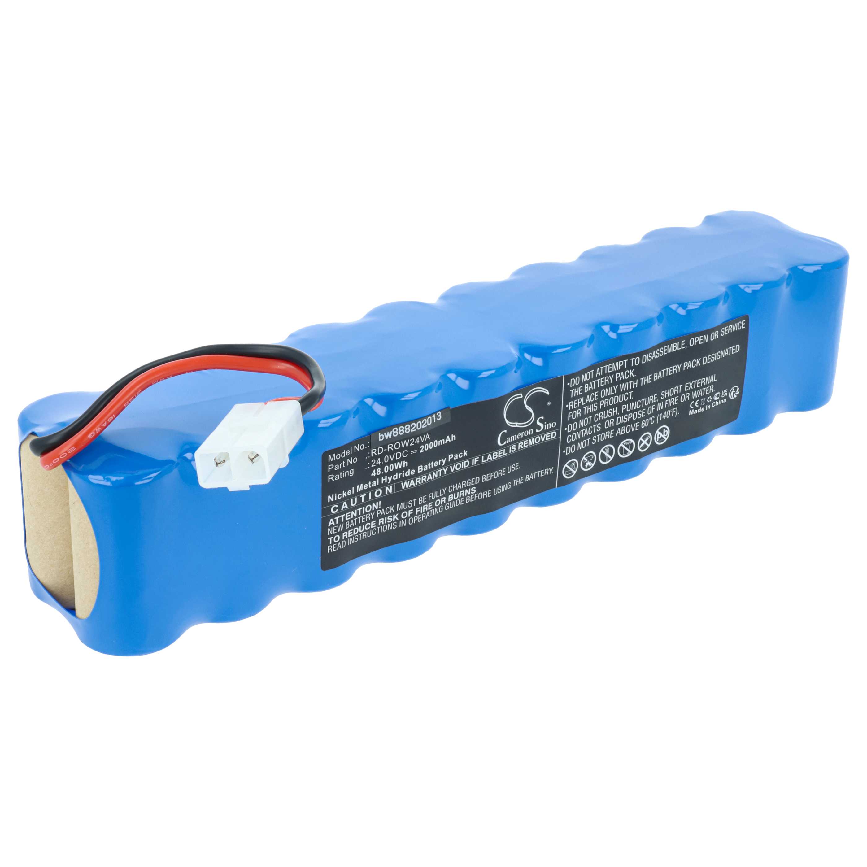 Battery replaces Rowenta RD-ROW24VA for Tefal etc. 2000mAh, 24V, NiMH