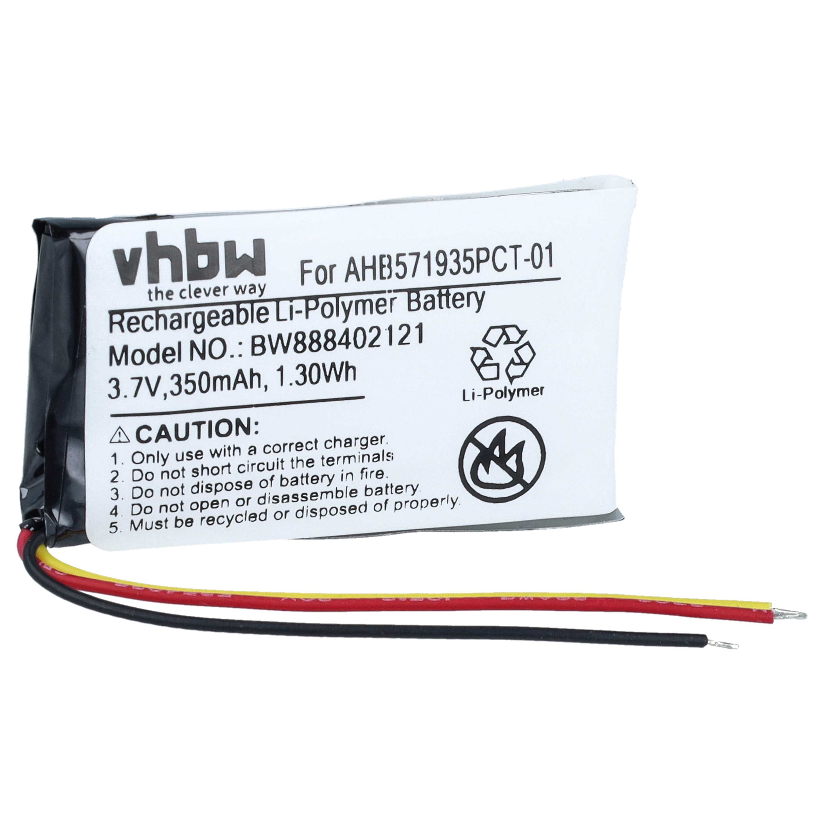 Wireless Headset Battery replaces Bose AHB571935PCT-01 - 350 mAh 3.7 V Li-polymer
