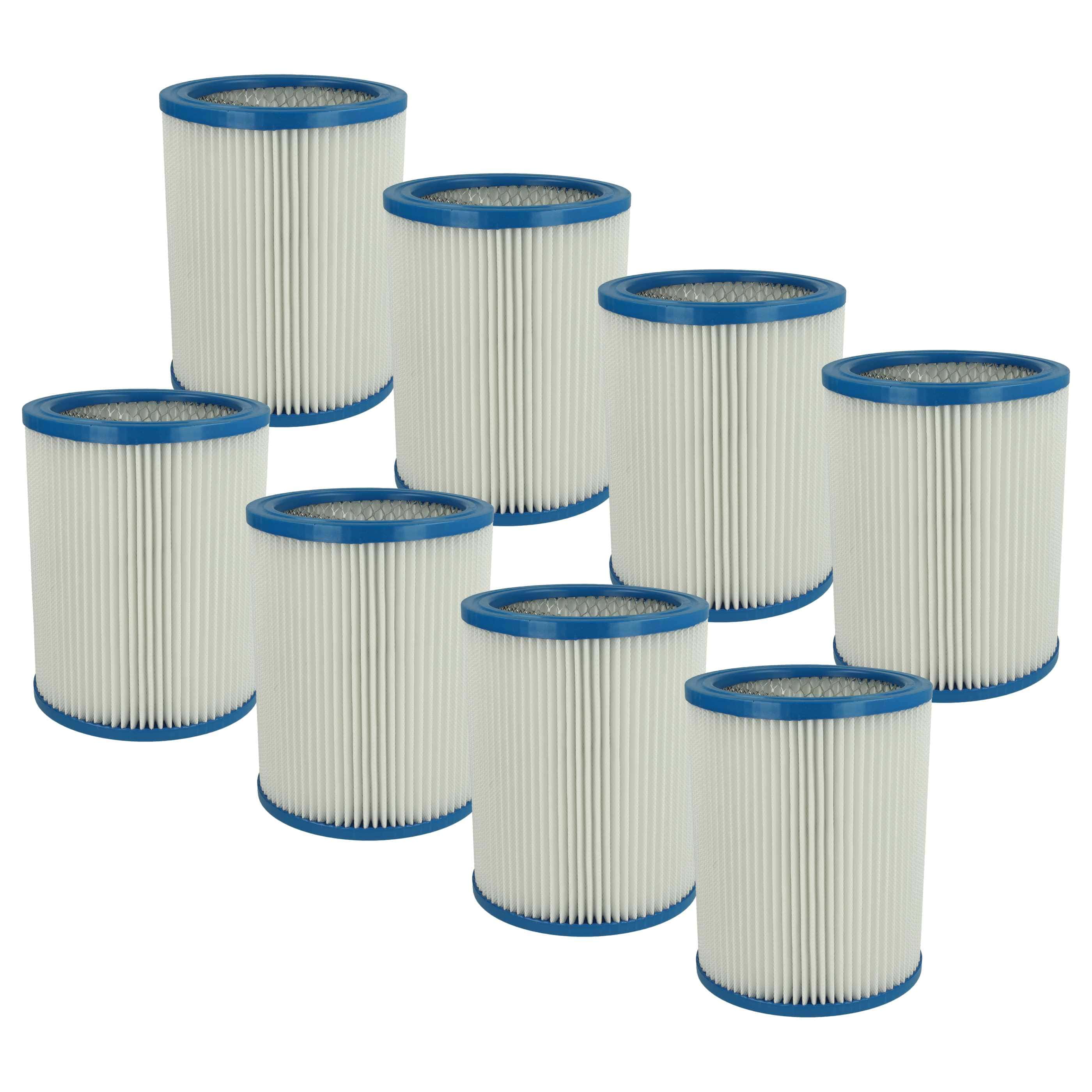 8x cartridge filter replaces Fein 31322765009, 4014586261454 for Fein Vacuum Cleaner, white