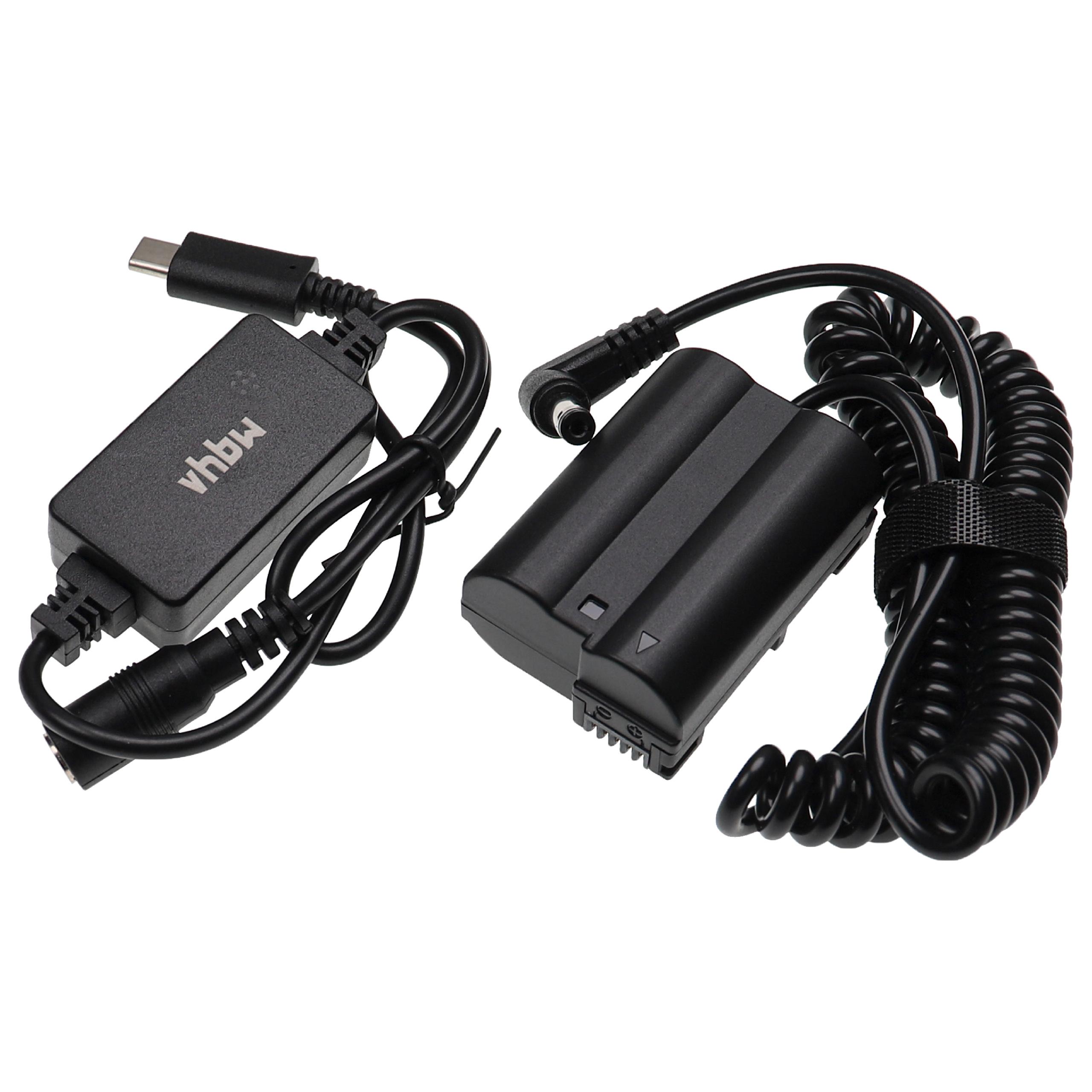 USB Power Supply replaces EN-EL15AEN-EL15 for Camera + DC Coupler as Nikon EP-5B - 2 m, 8.4 V 3.0 A