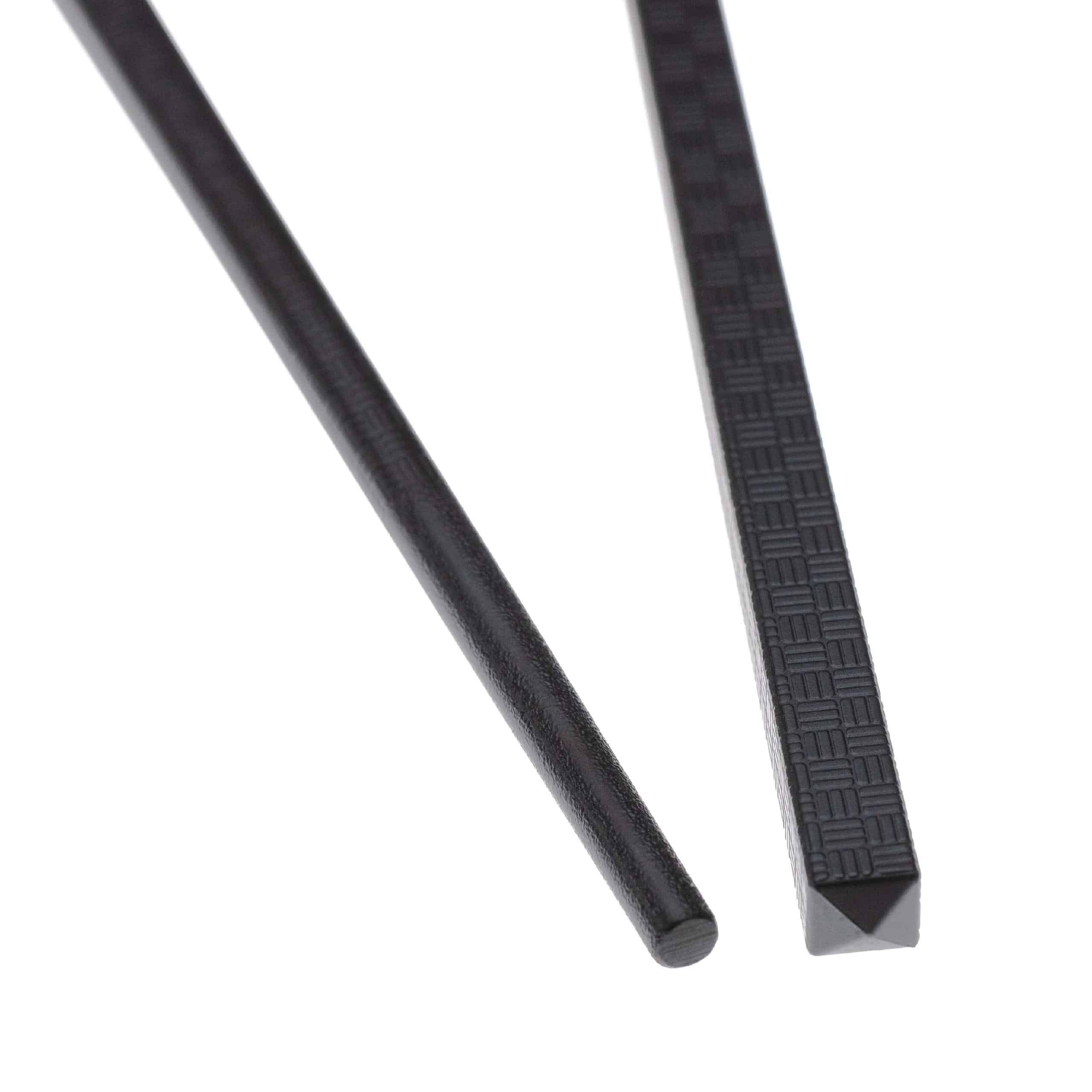 Chopstick Sets (10 Pair) - Plastic, black, 27 cm long, Reusable