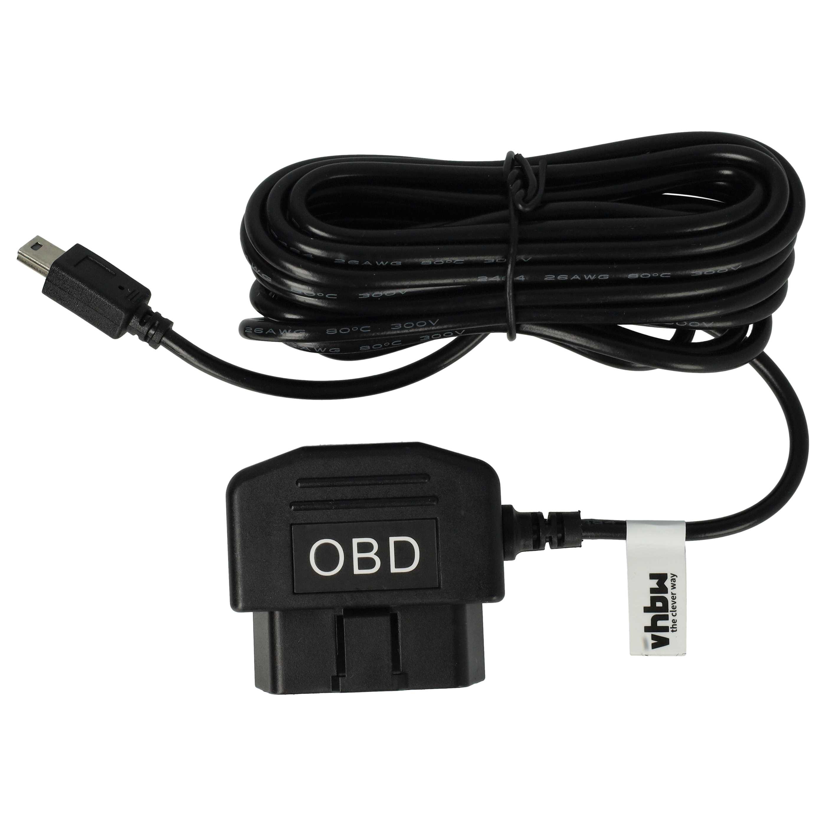 OBD2 Mini-USB Kabel Ladekabel für Dashcam GPS Navi Smartphone3,5m