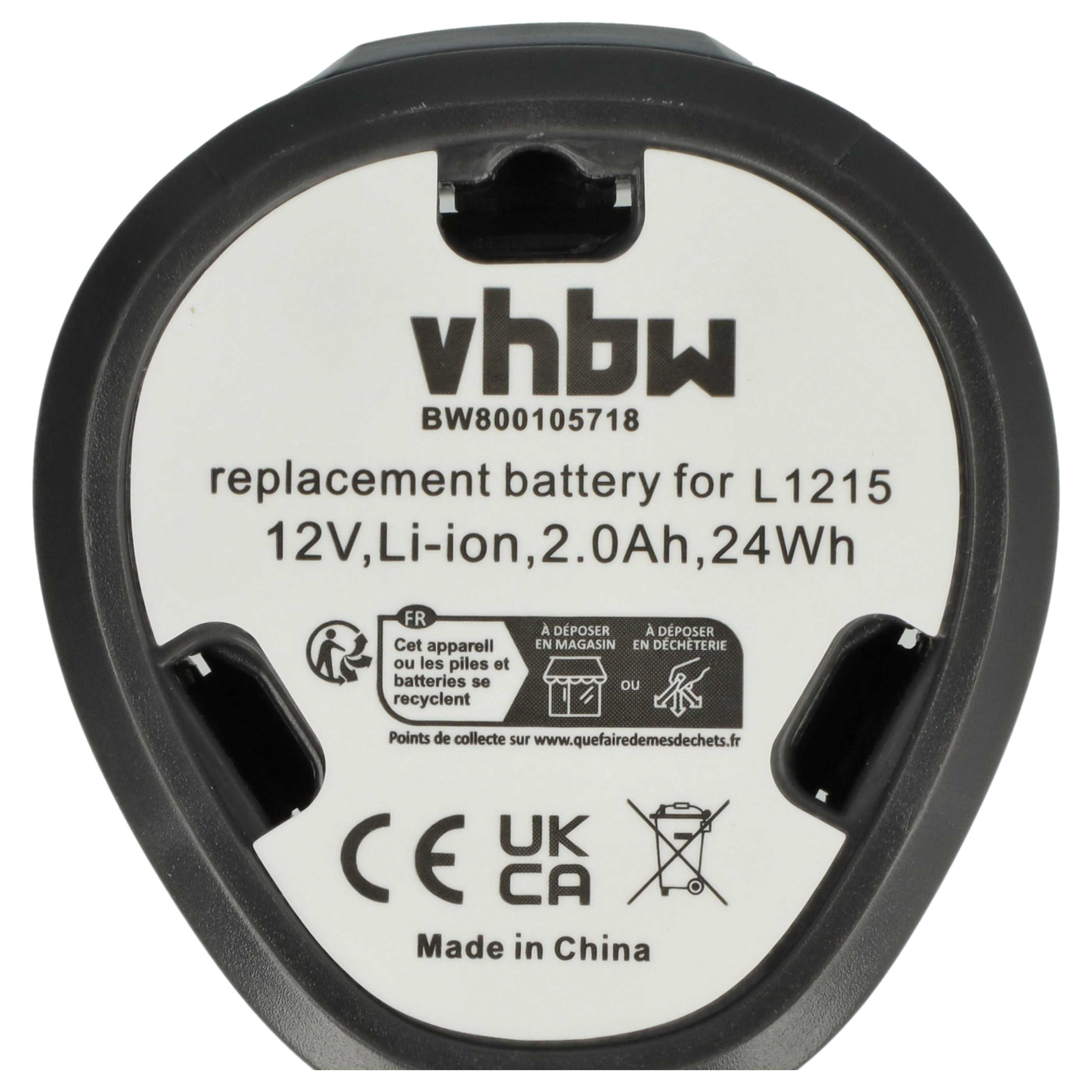 2x Batteria sostituisce AEG 4932352824, 584932, 4932, 954932, 3520, 3526 per attrezzo - 2Ah 12V Li-Ion