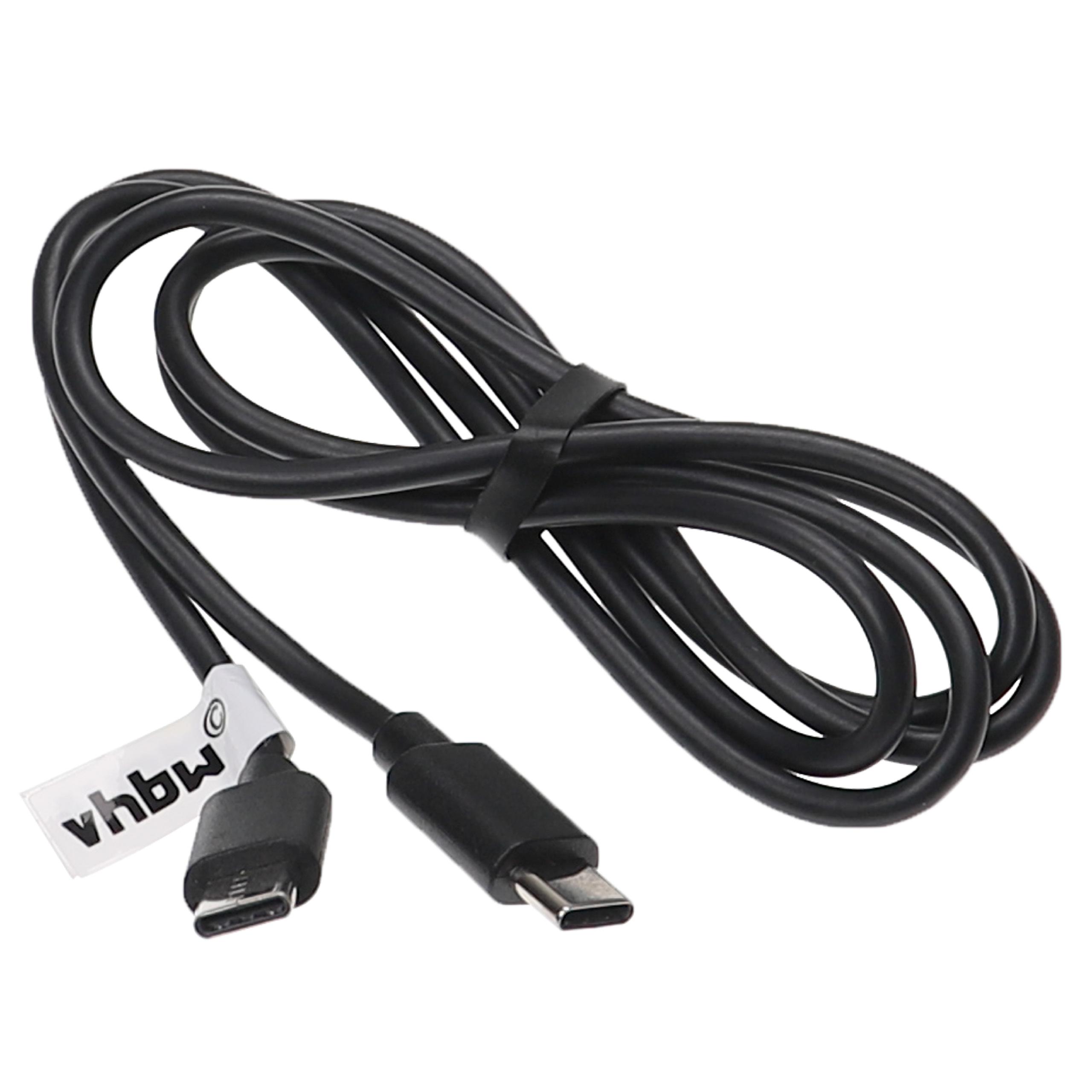 USB C Ladekabel passend für diverse Laptops, Tablets, Smartphones - USB C Kabel, 1 m Schwarz