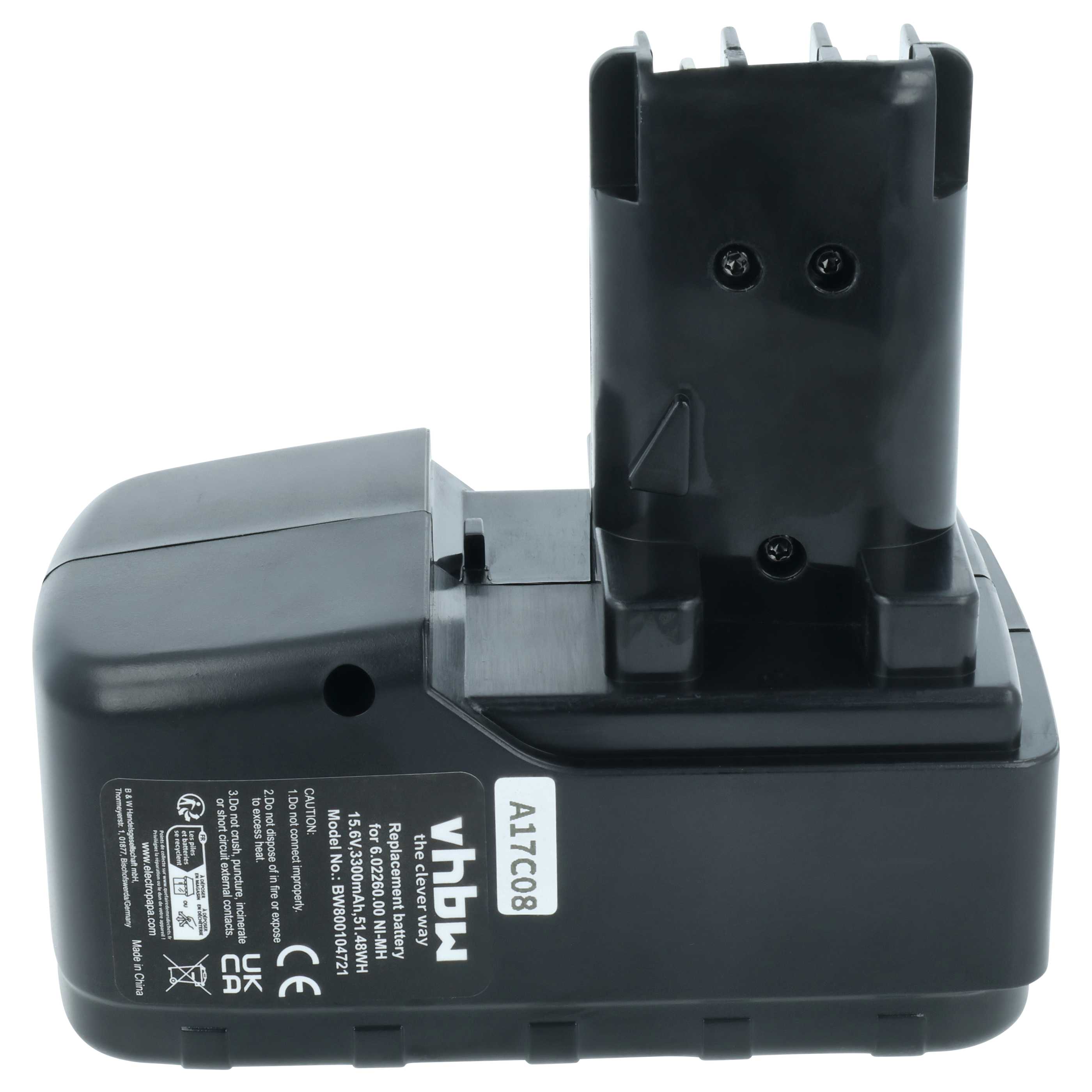 Batteria sostituisce Metabo 6.02276.51, 6.02260.00, 6.02307.51, 6.02293.50 per attrezzo - 3,3Ah 15,6V NiMH