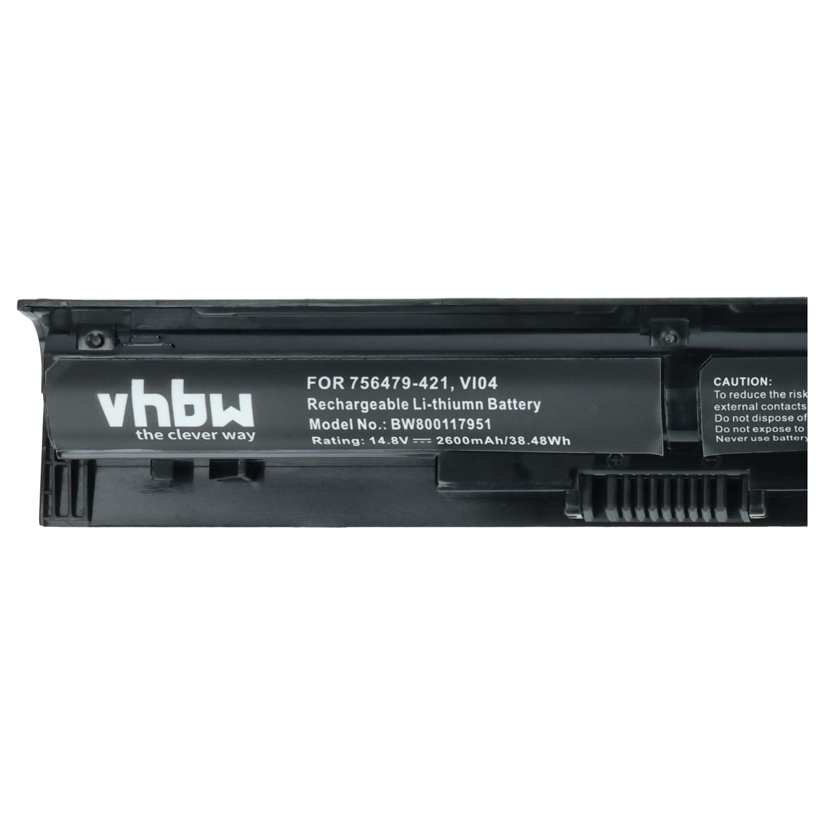 Notebook Battery Replacement for HP 756744-001, 756478-421, 756478-541, 756479-421 - 2600 mAh 14.4 V Li-Ion