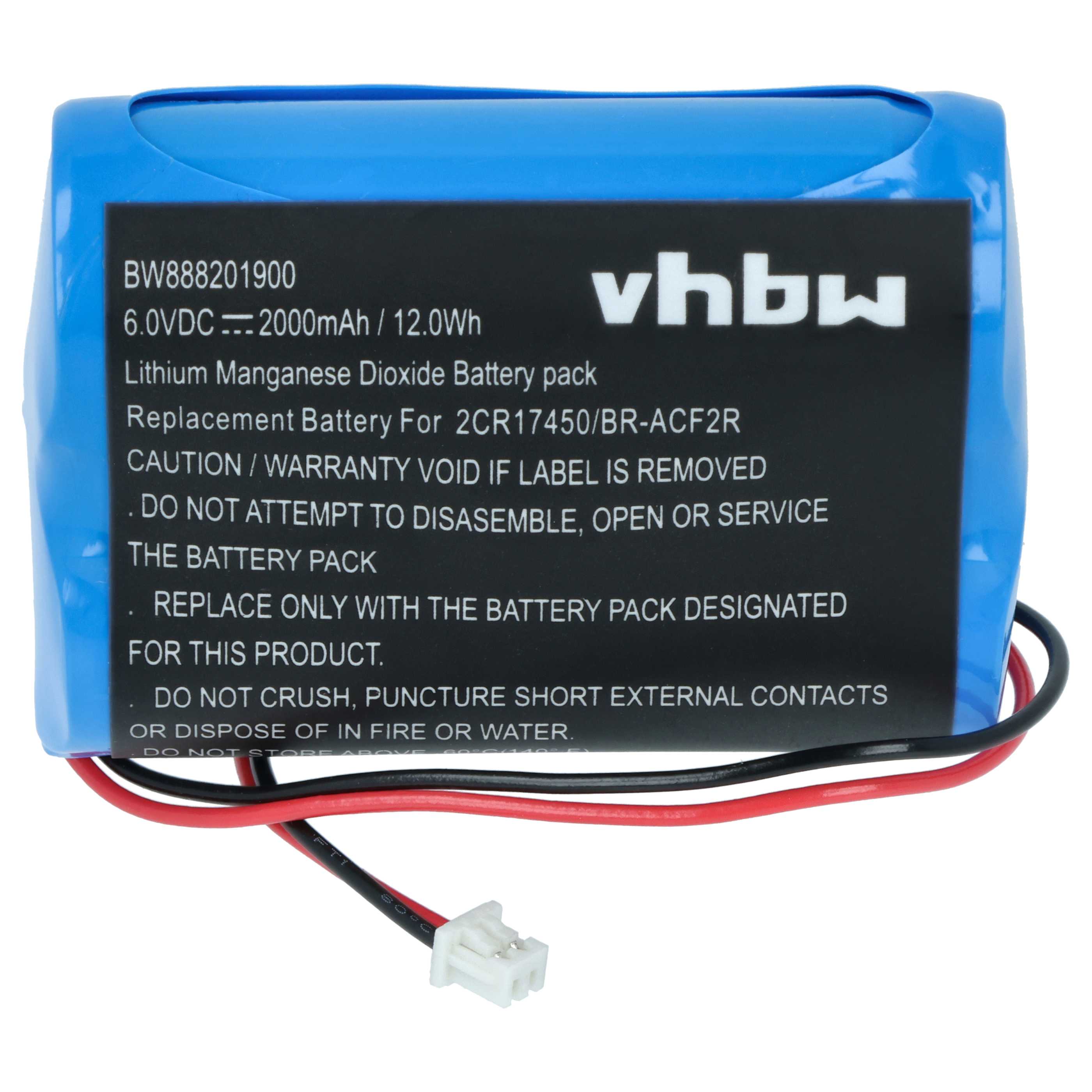 Bateria do PLC programowalnego sterownika Panasonic BR-ACF2R - 2000 mAh 6 V Li-MnO2