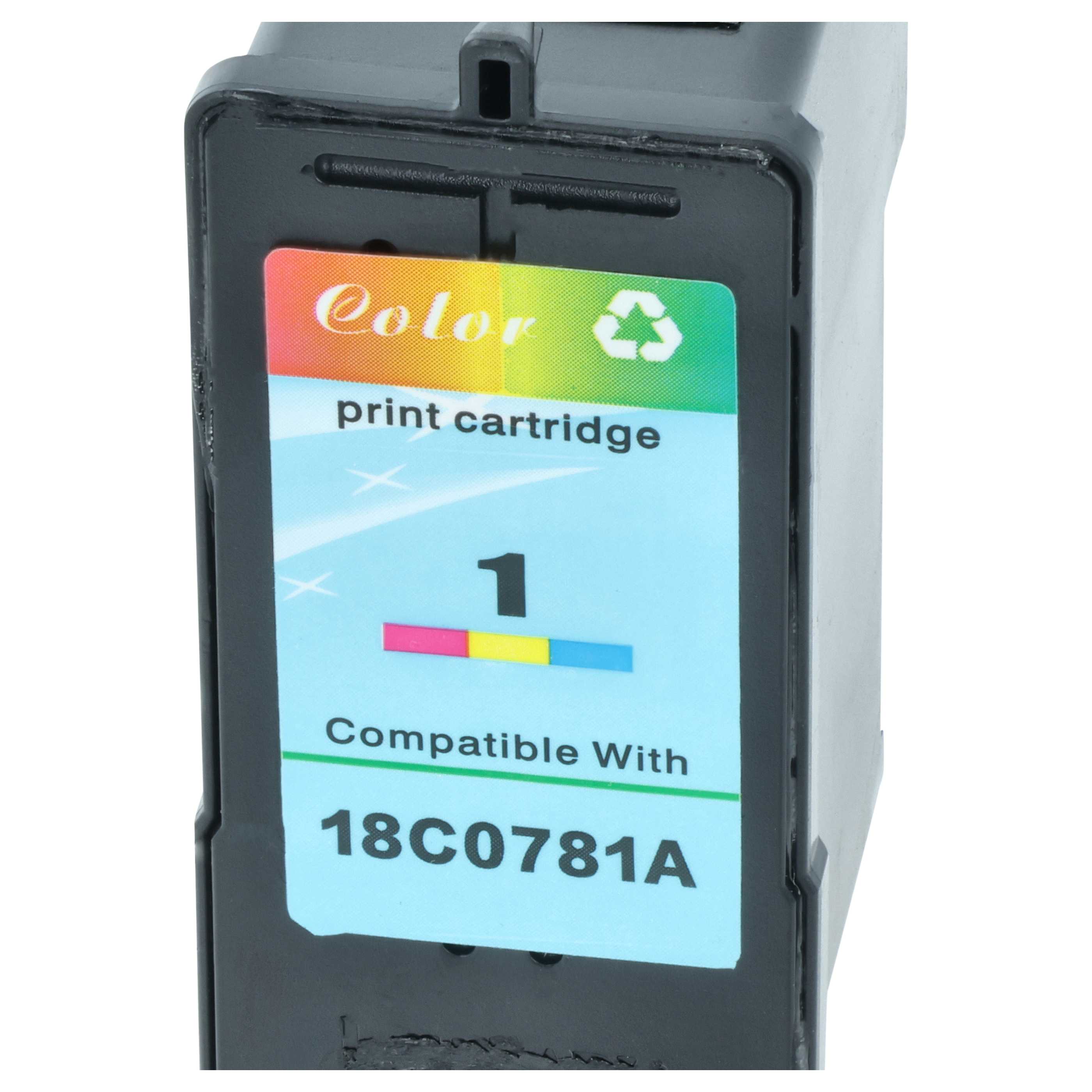 2x Ink Cartridges replaces Lexmark Nr. 1, 18CX781E, 18C0781E X2310 Printer - C/M/Y