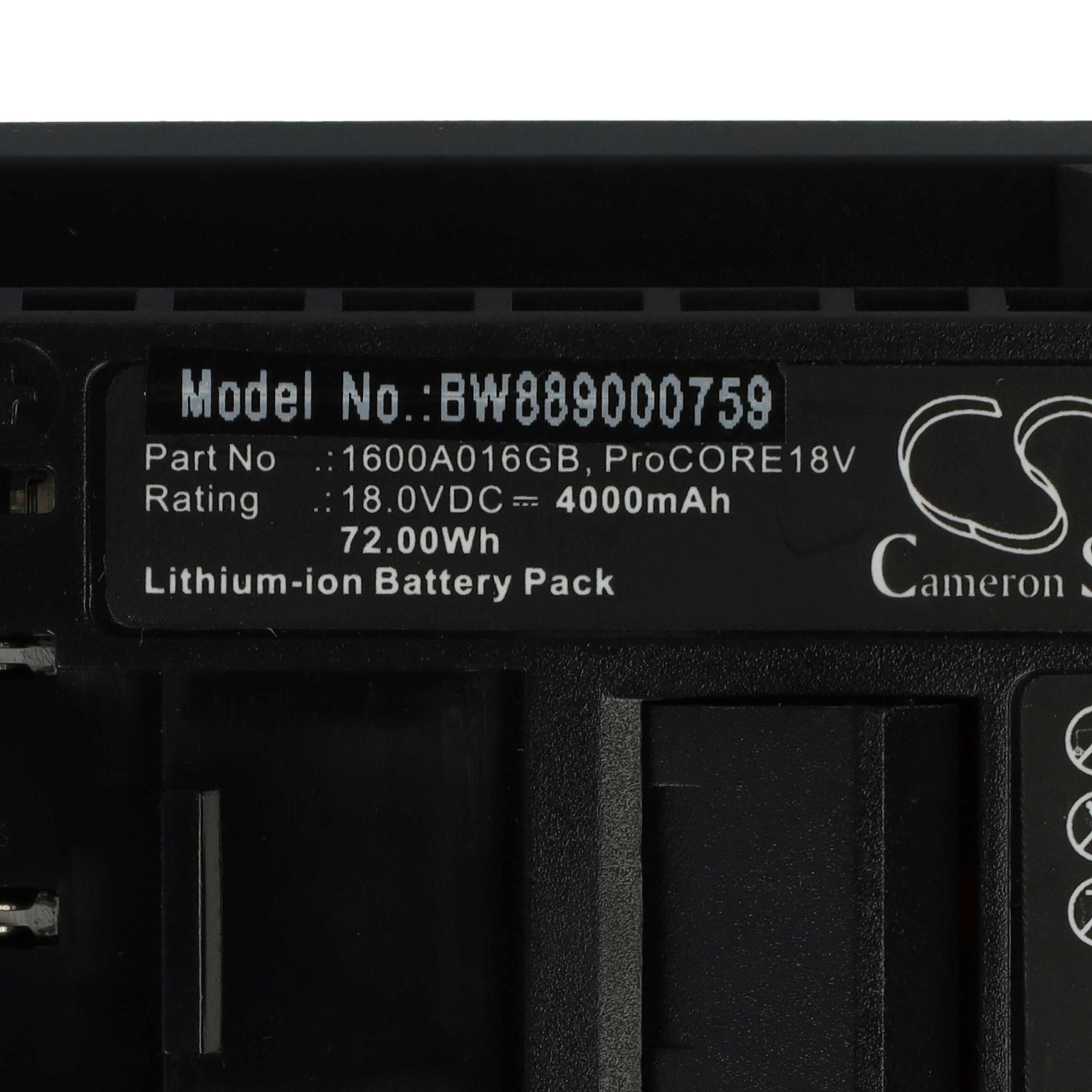 Akku 18V als Ersatz für Bosch 1600A016GB, ProCORE18V - 4000mAh, Li-Ion