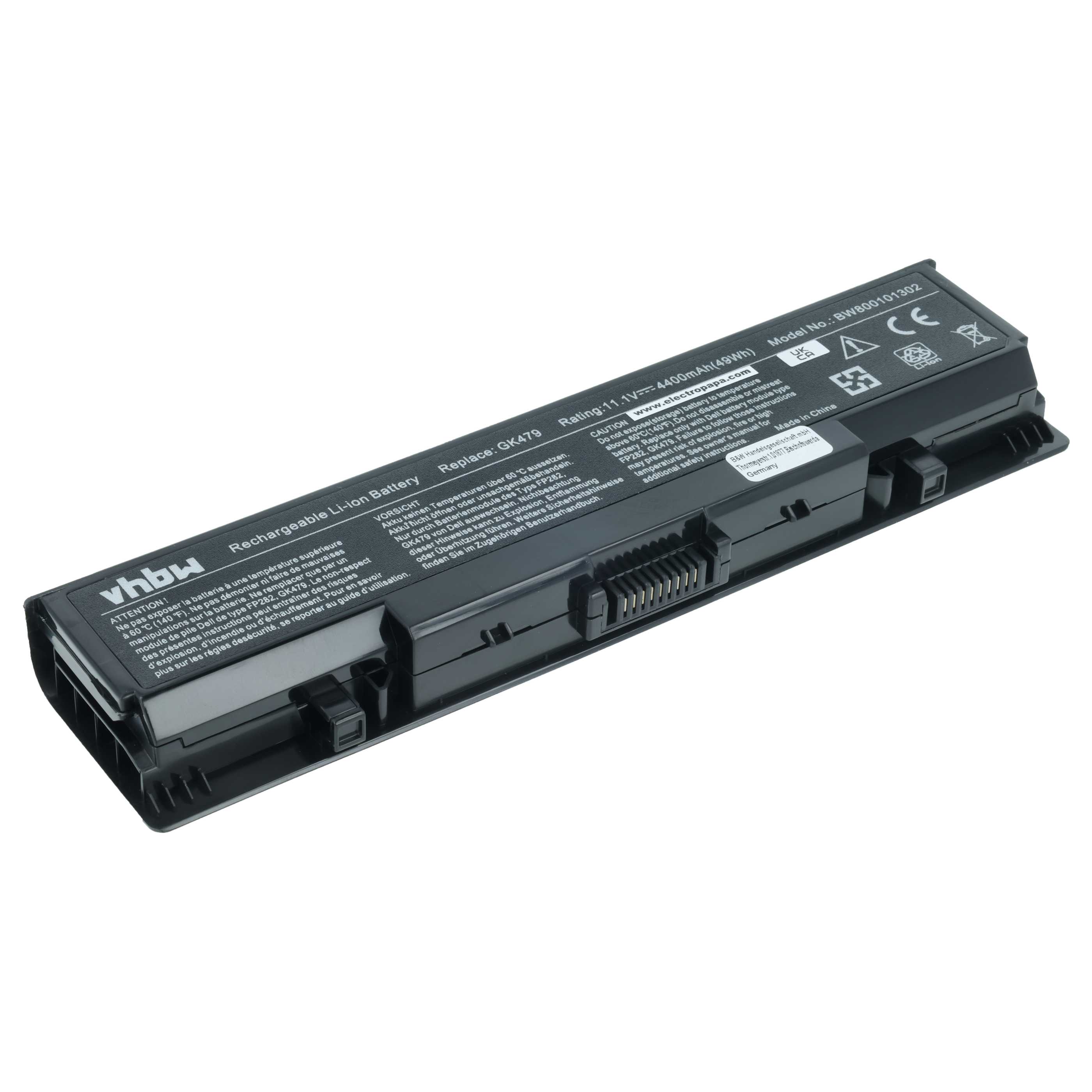 Akumulator do laptopa zamiennik Dell 312-0513, 312-0518, 312-0520, 312-0504 - 4400 mAh 11,1 V Li-Ion, czarny