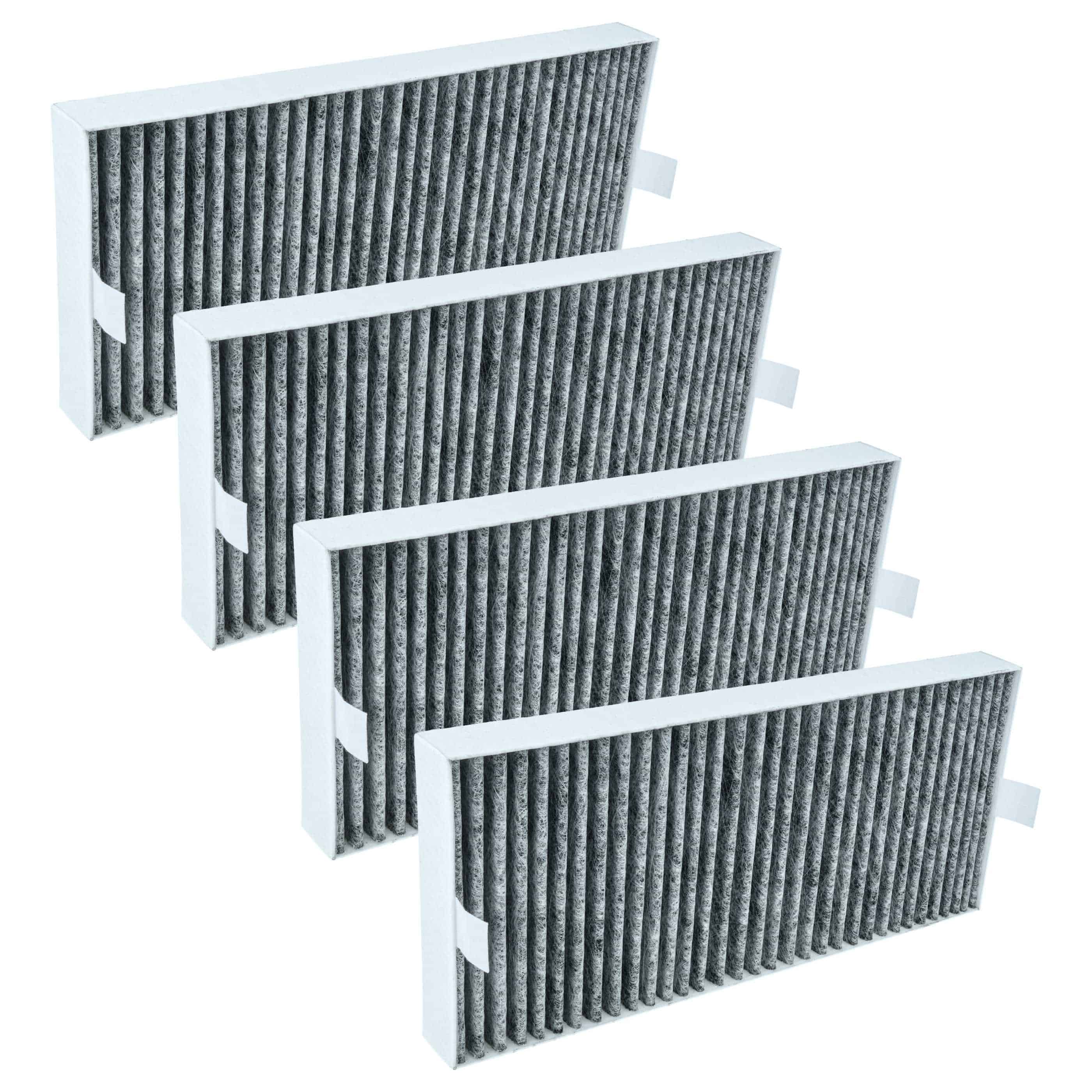 4x Filtres à charbon actif remplace Miele DKF 35-P, 20228037 pour hotte Miele