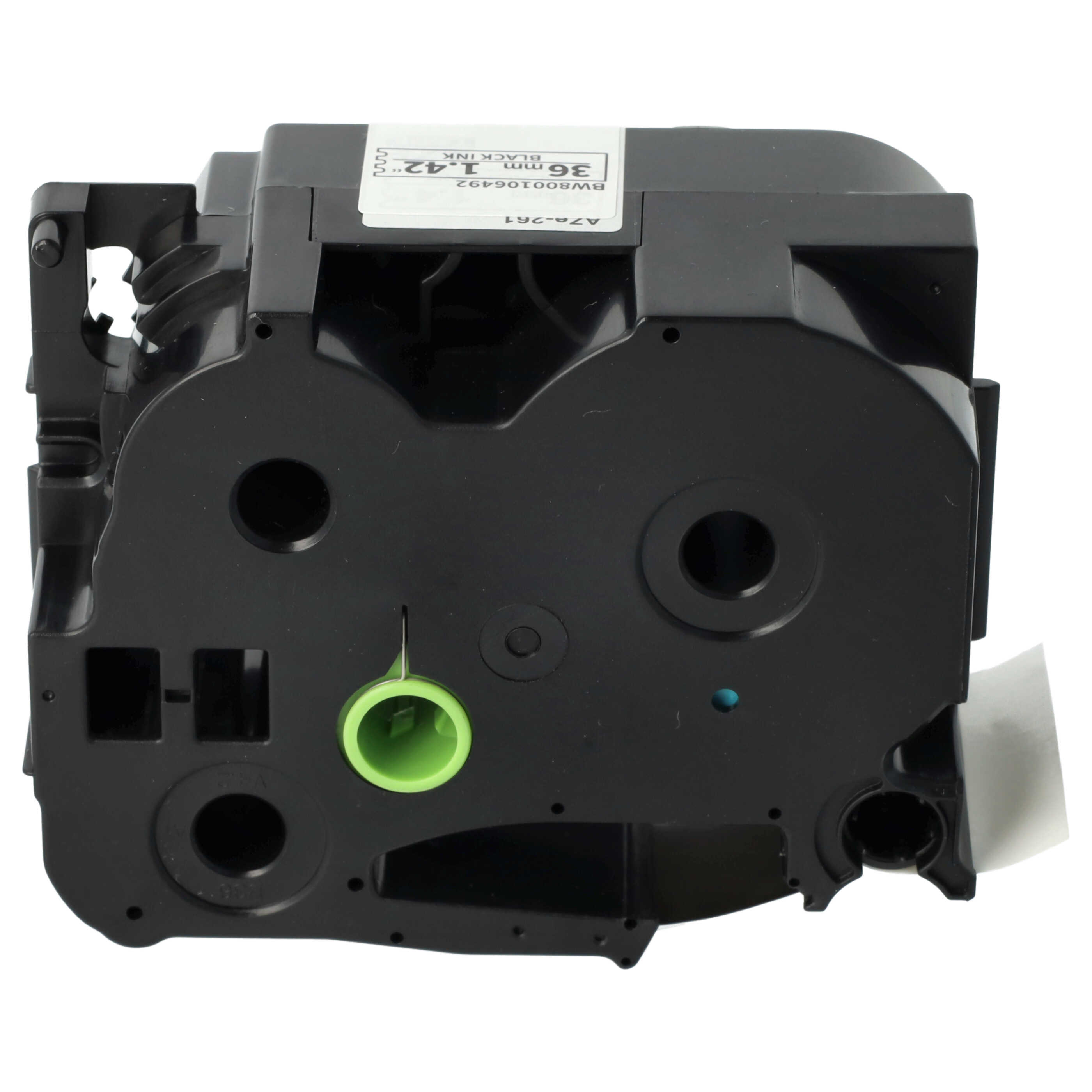 50x Label Tape replaces Brother TZ-261, TZE-261 - 36 mm Black to White