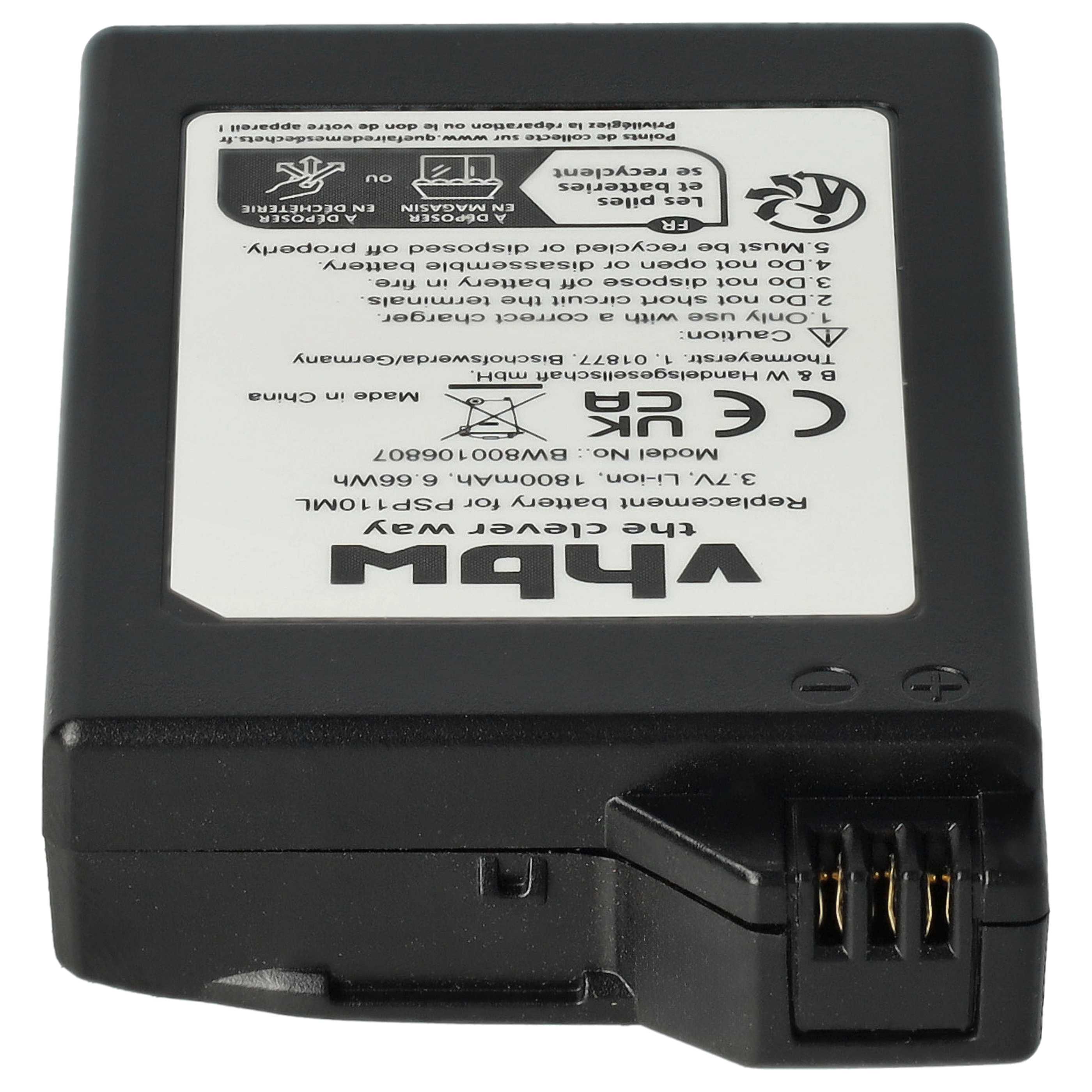 Spielekonsole-Akku als Ersatz für Sony PSP-110, PSP-280G - 1800 mAh, 3,7 V