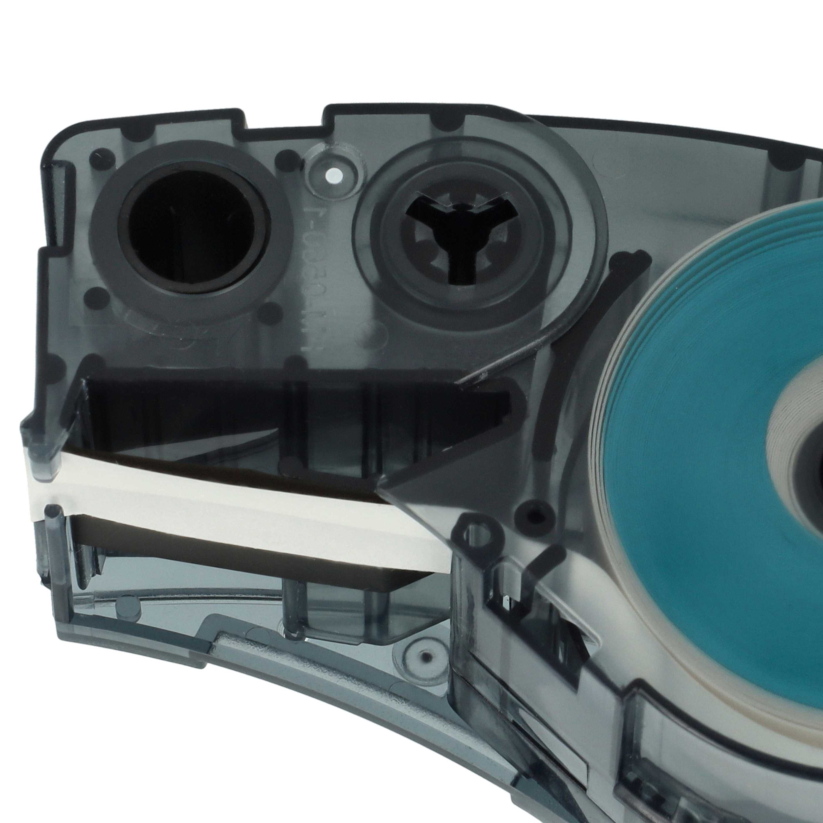 Cassette à ruban remplace Brady M21-250-595-WT - 6,35mm lettrage Noir ruban Blanc, vinyle