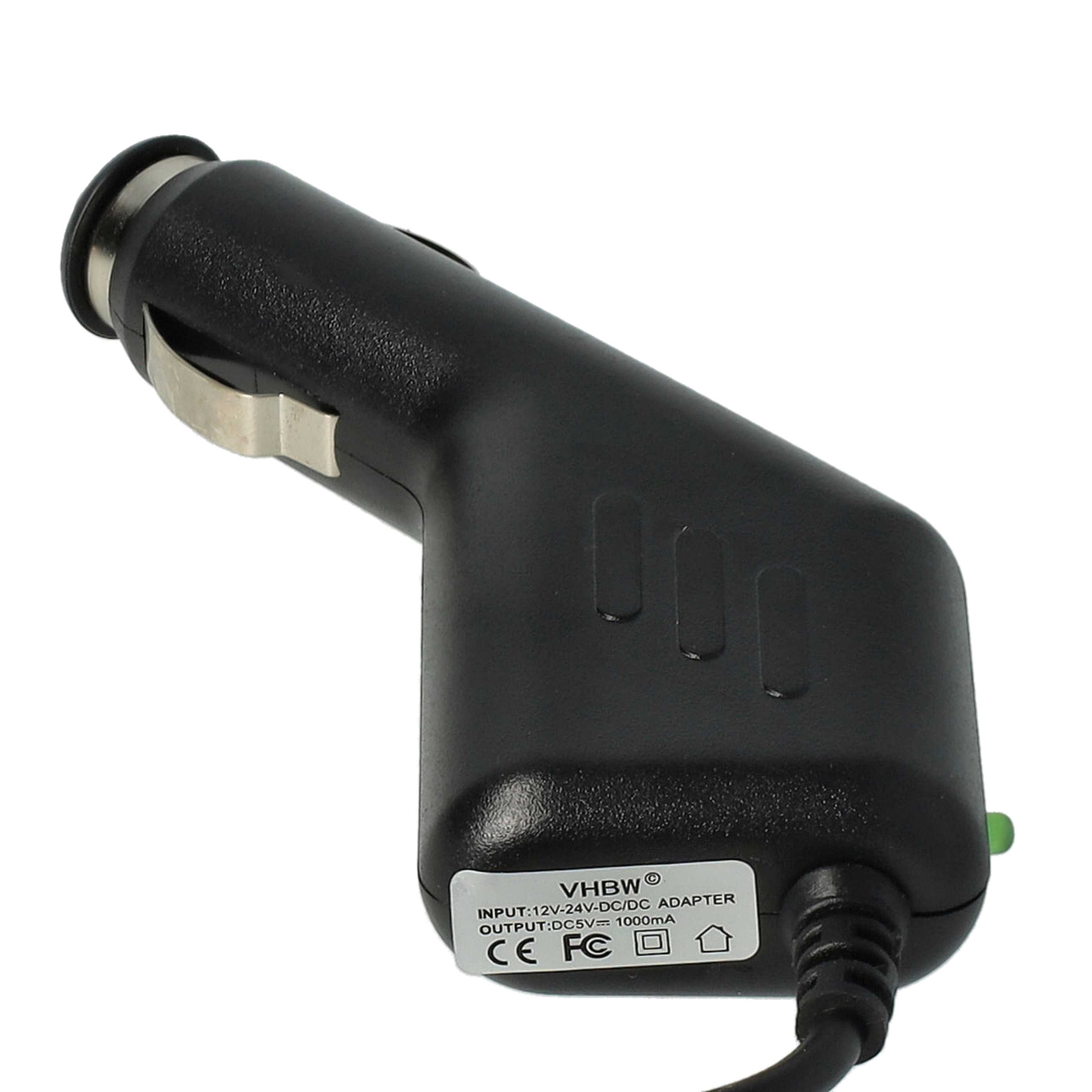 Mini-USB Autoladekabel 1,0 A passend für Geräte wie GPS, Navi - Ladekabel, 90° Stecker
