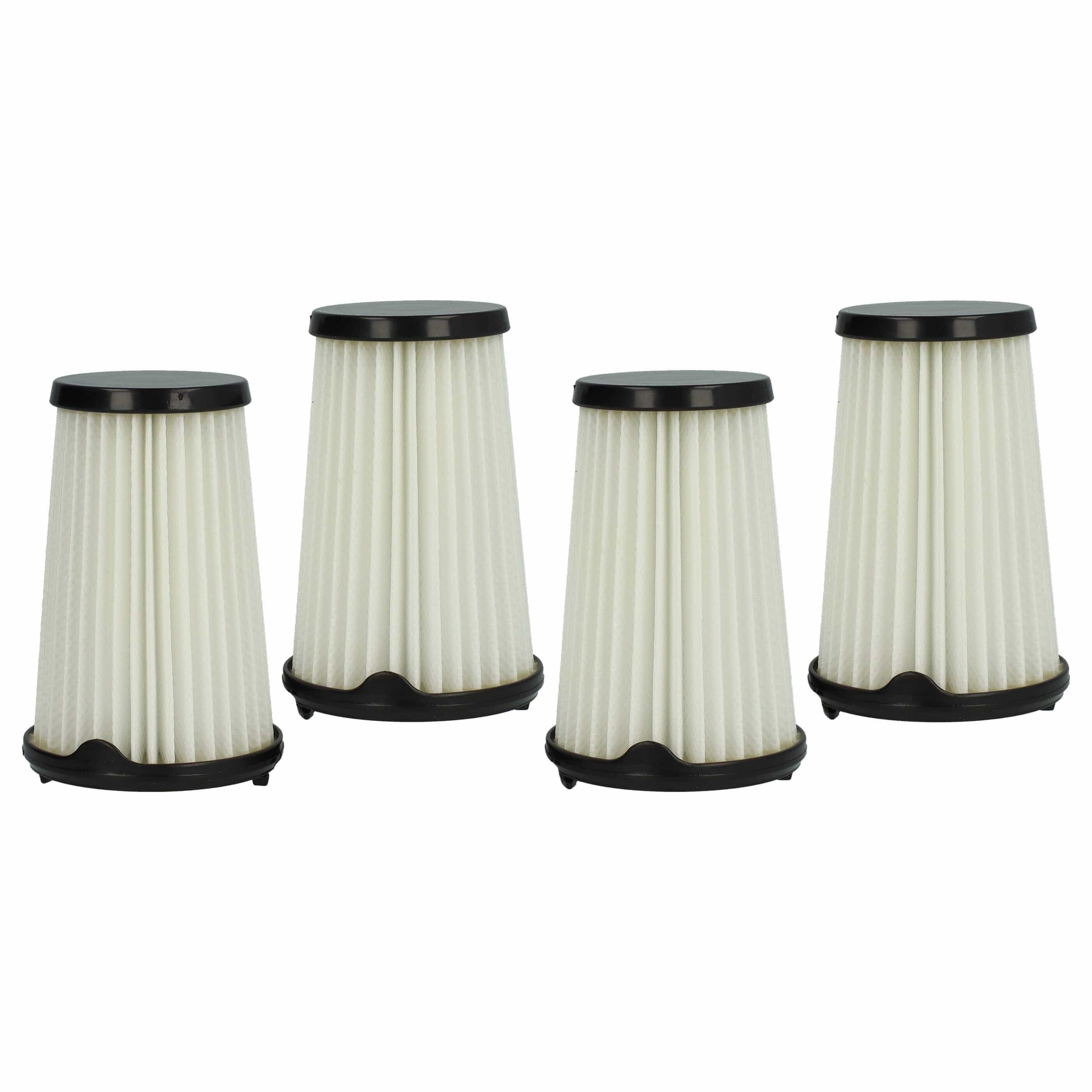 4x pleated filter replaces AEG AEF150, 9001683755, 90094073100 for Electrolux Vacuum Cleaner, black / white