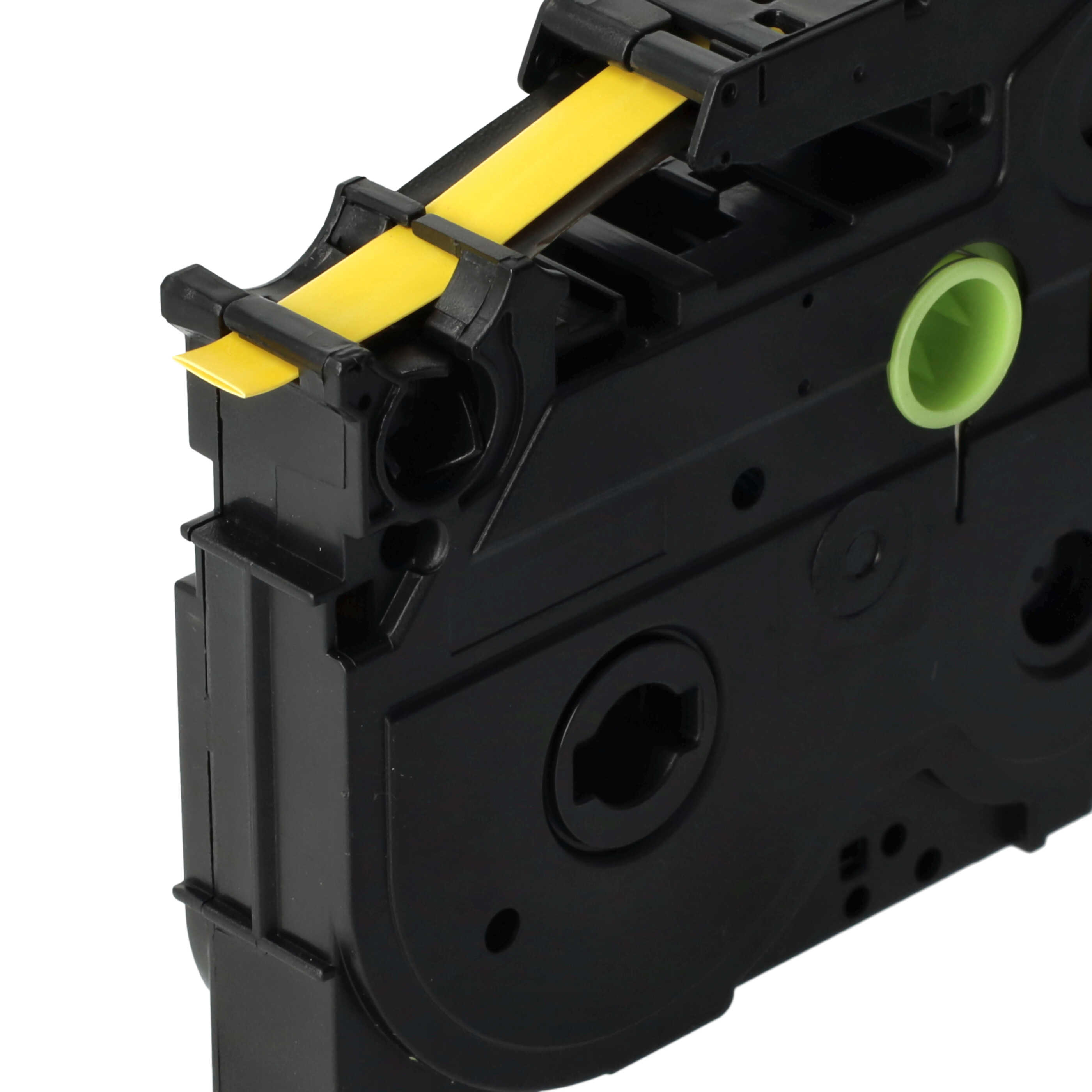 Cassetta tubi termorestringenti sostituisce Brother HS611, AHS-611 per etichettatrice Brother nero su giallo