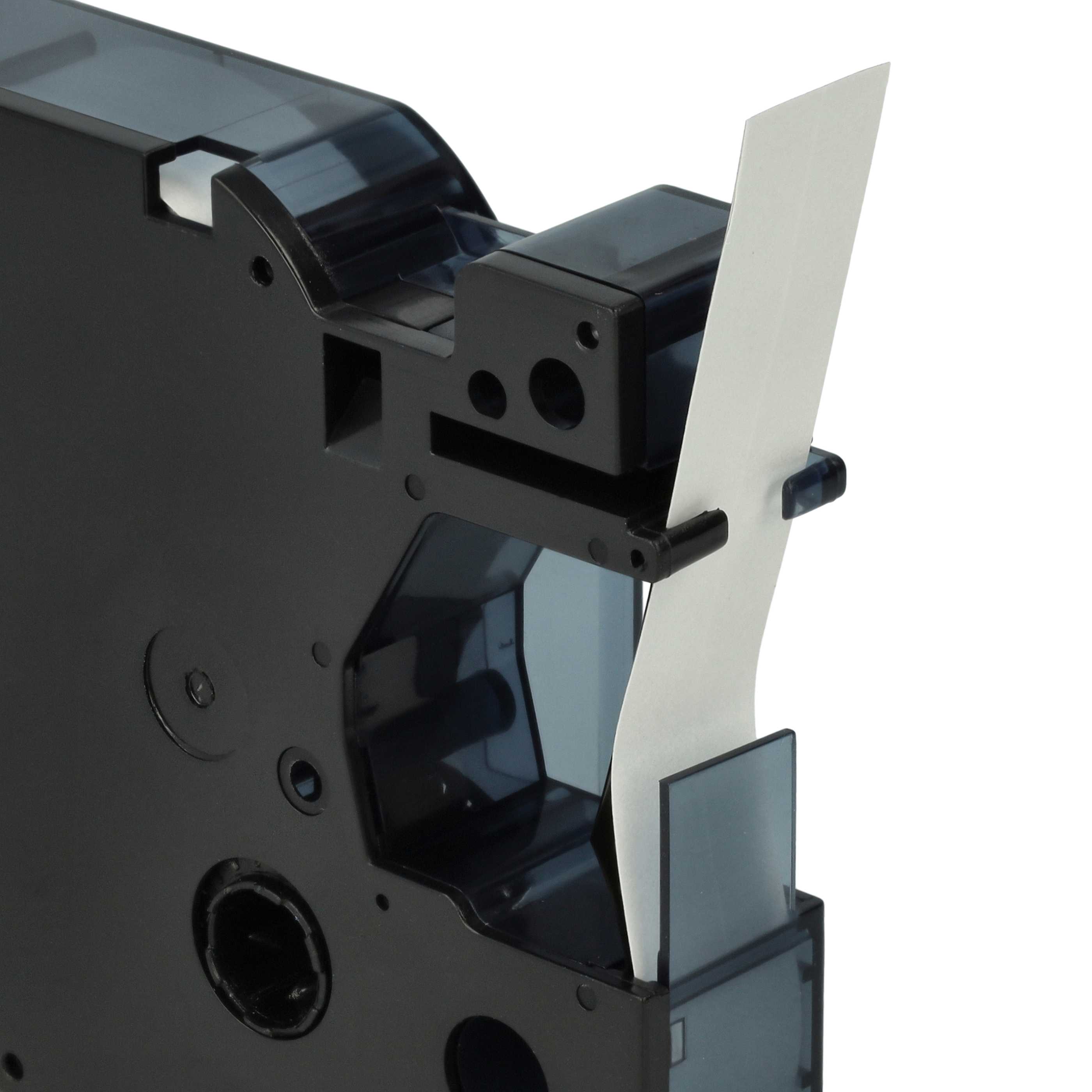 Label Tape replaces Dymo D1, 45022 - 12 mm Black to Silver