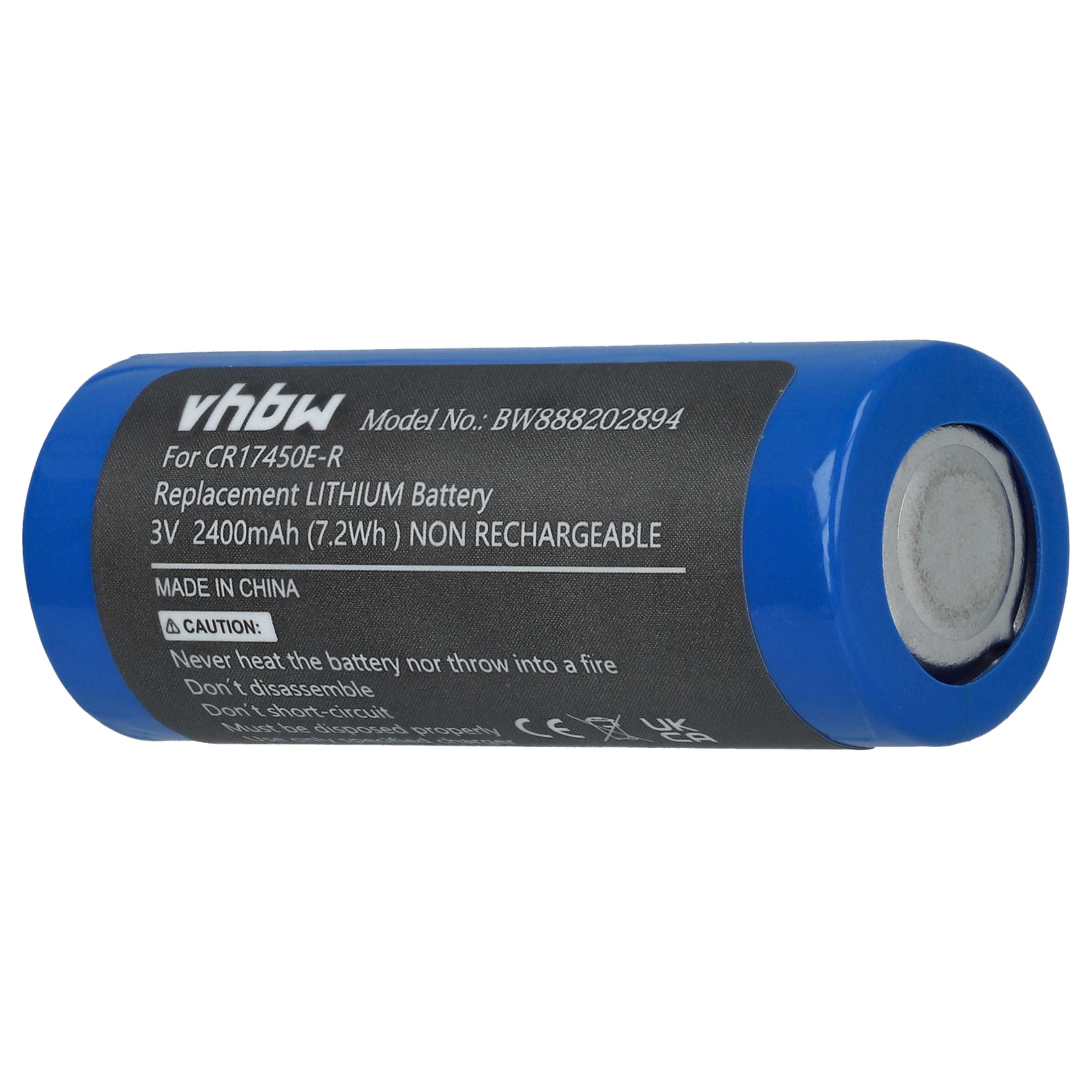 Pile remplace CR17450E-R pour - 2400mAh 3V Li-ion