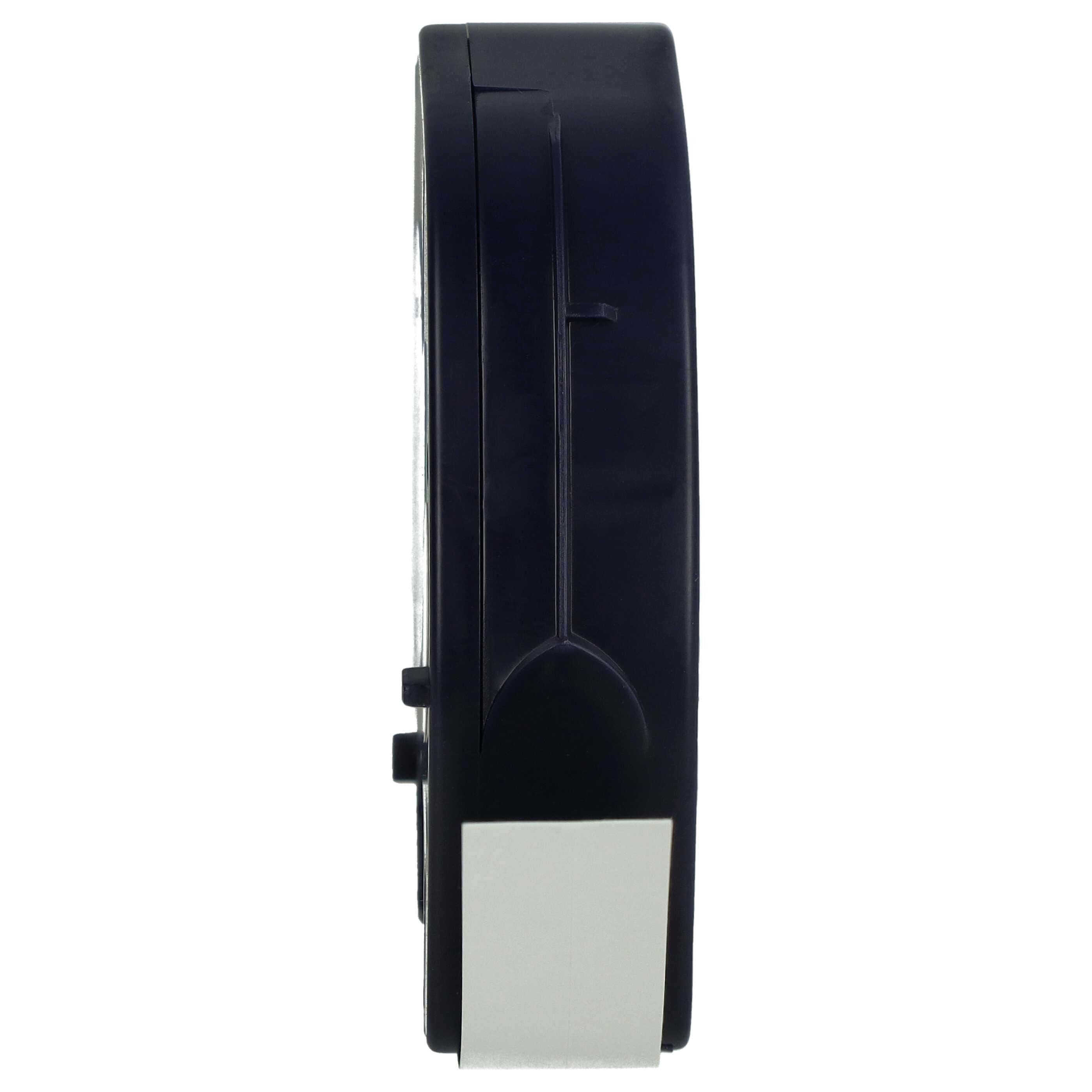 Cassette à ruban en plastique remplace Dymo 91224, S0721640 - 12mm lettrage Noir ruban Vert, plastique