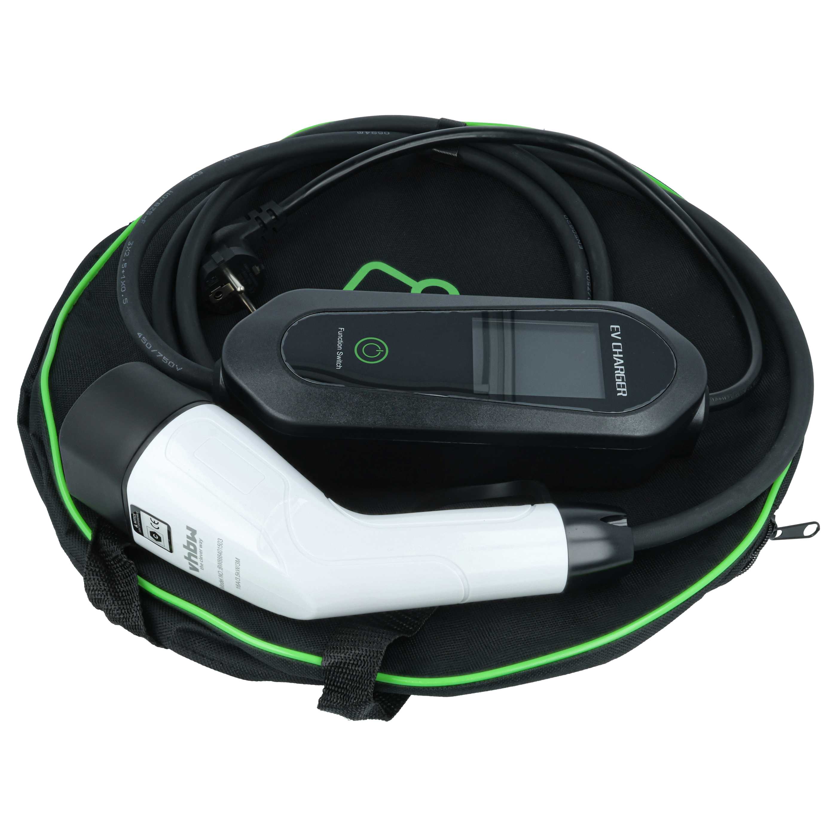 Charging Cable - Type 2 to Euro Socket Cable, Single-Phase, 16 A, 3.5 kW, 3 m