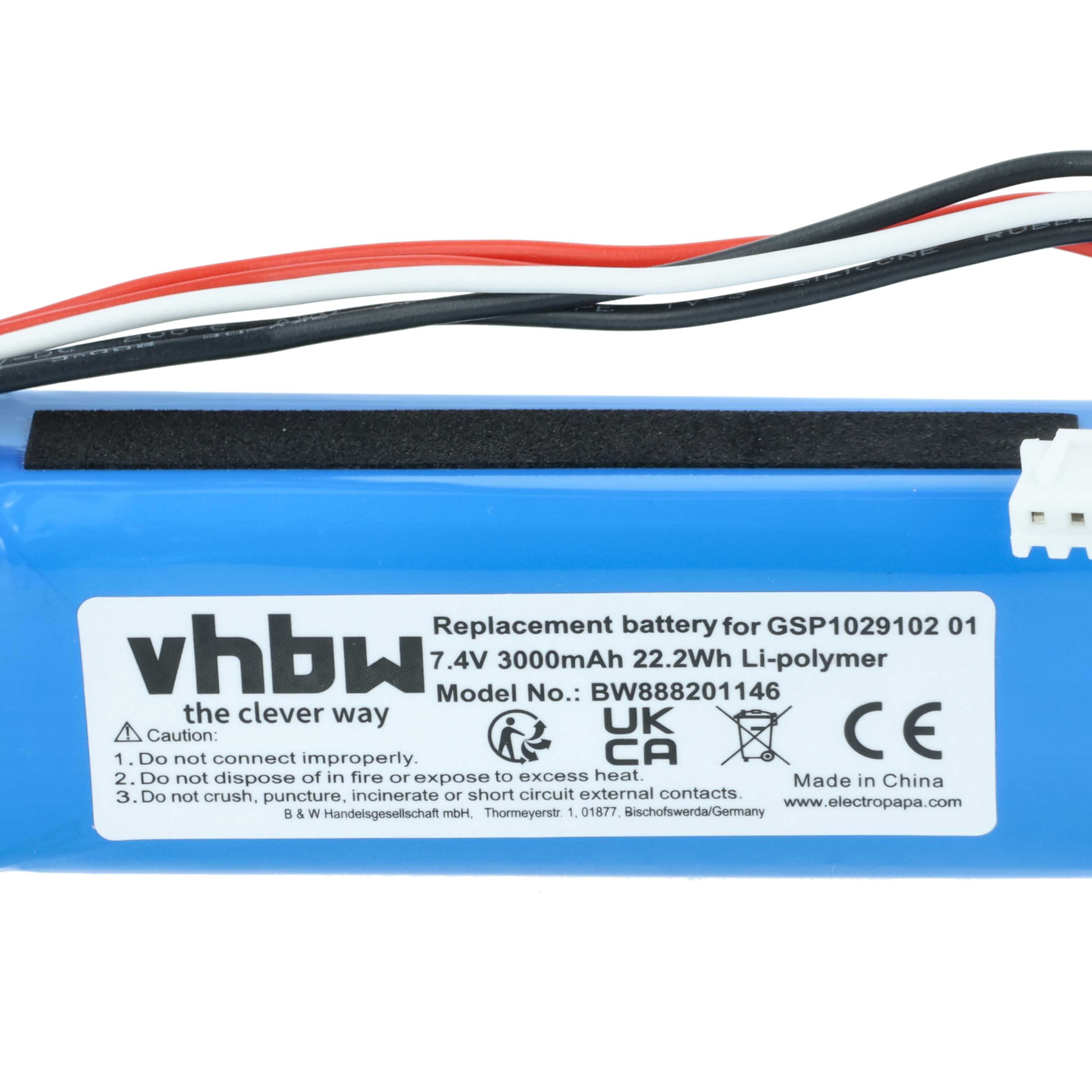 Akumulator do głośnika zamiennik Harman Kardon CP-HK06, GSP1029102 01 - LiPo 3000mAh