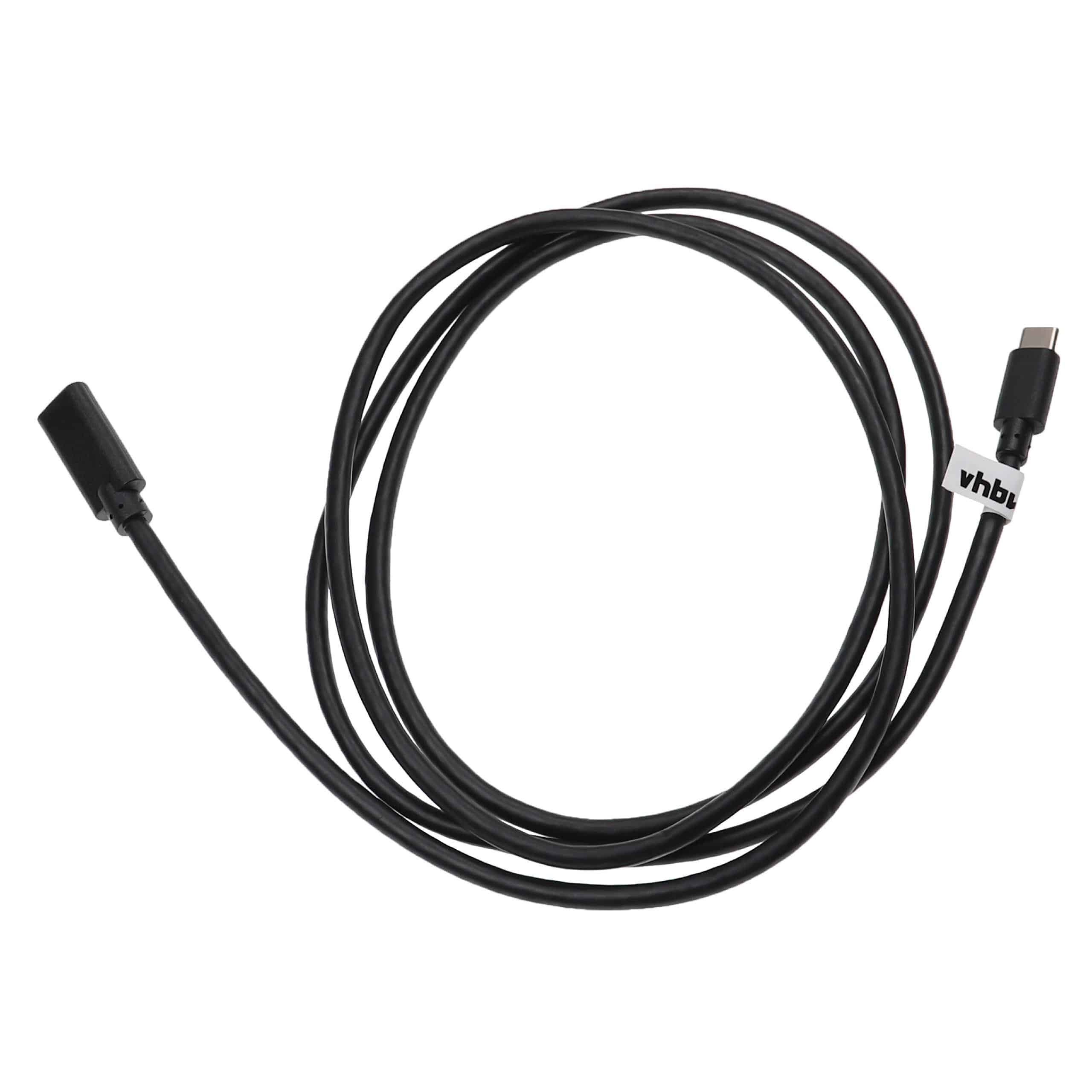 Cable alargador USB-C para diversas tablets, notebooks - 1,5 m negro, cable USB 3.1 C