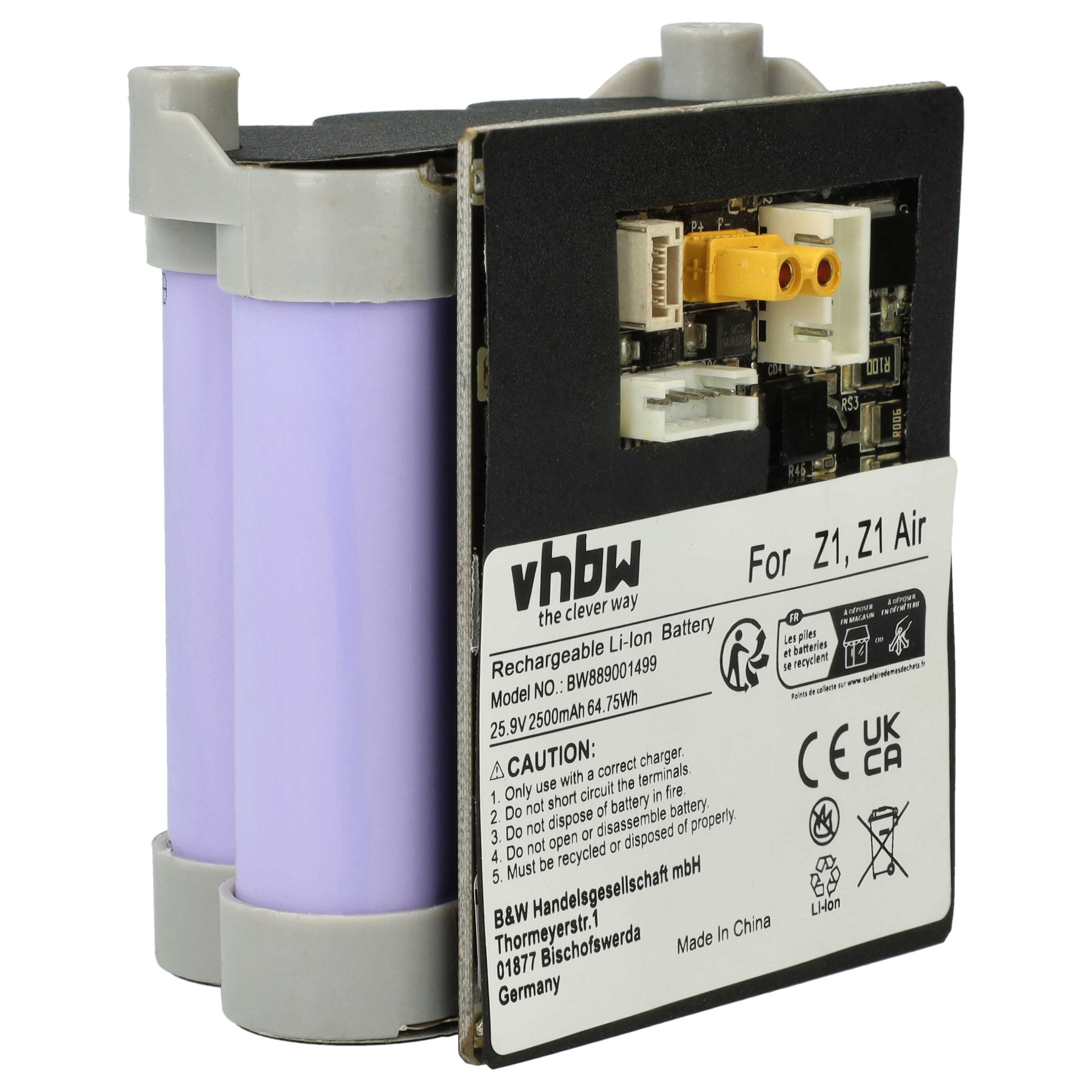 Battery suitable for Roidmi Z1 Air XCQ15RM, XCQ05RM 2500mAh, 25.9V, Li-Ion