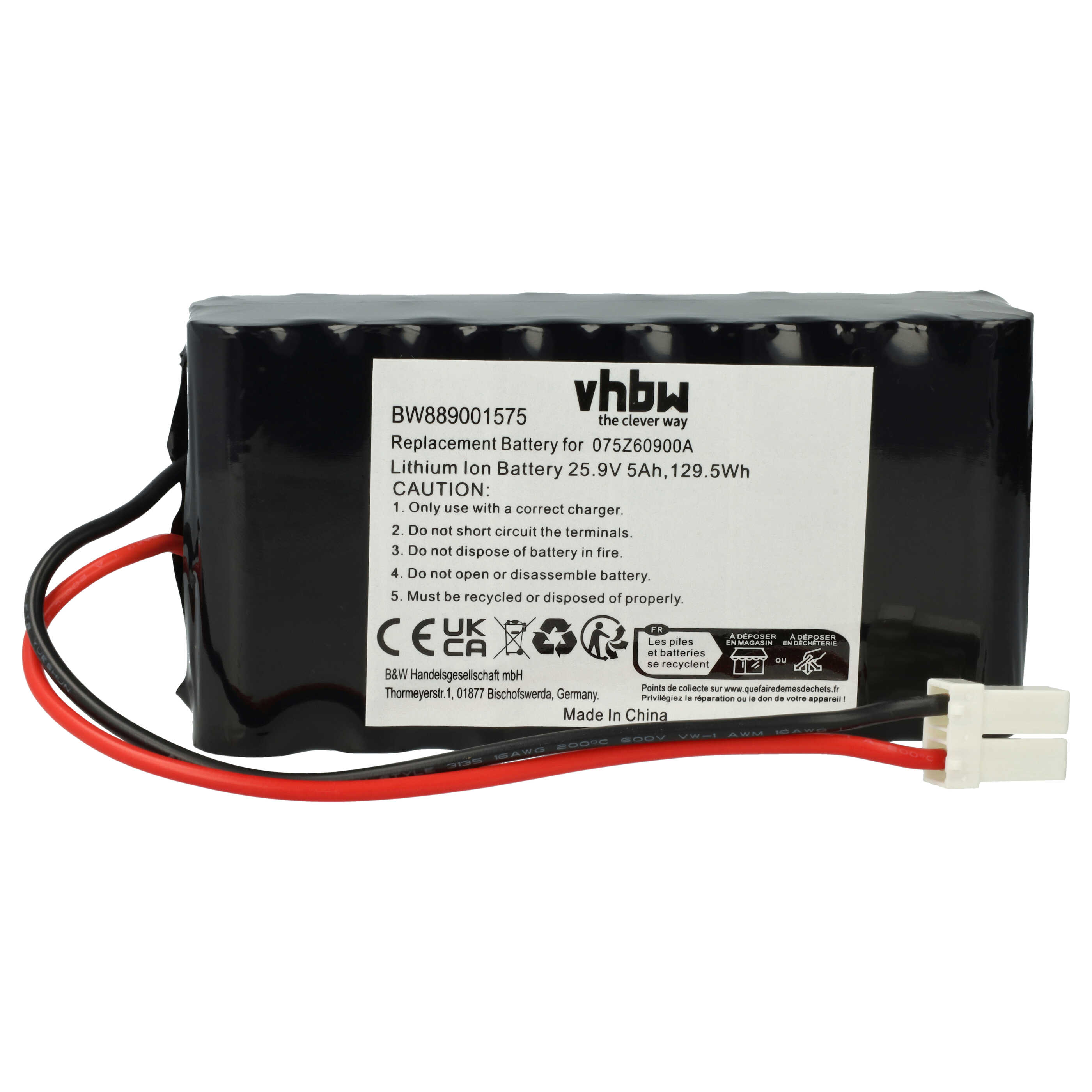 Batteria sostituisce Ambrogio 050Z36600A per dispositivo da giardinaggio Ambrogio - 5000mAh 25,9V Li-Ion