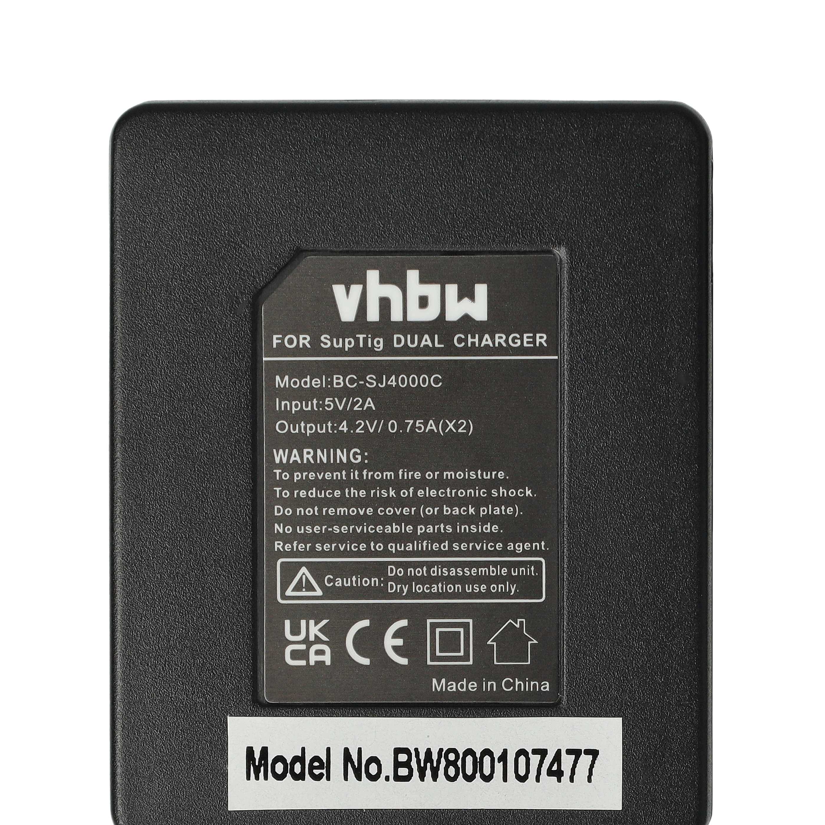 Battery Charger Micro-USB + Cable Micro-USB suitable for Eken, Ekoo, Elephone, Ablegrid Digital Camera etc. -