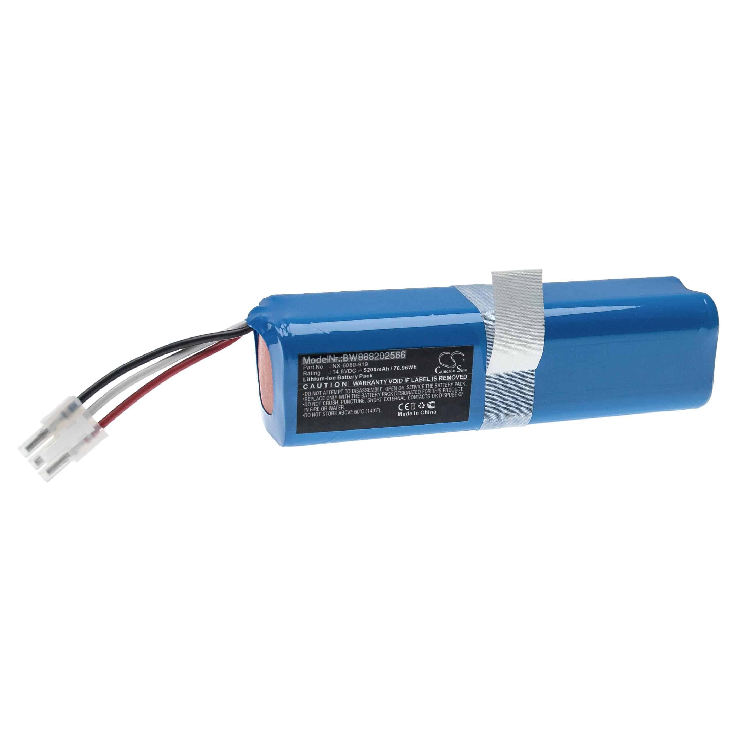 Batterie remplace Sichler NX-6080-919 pour robot aspirateur - 5200mAh 14,8V Li-ion