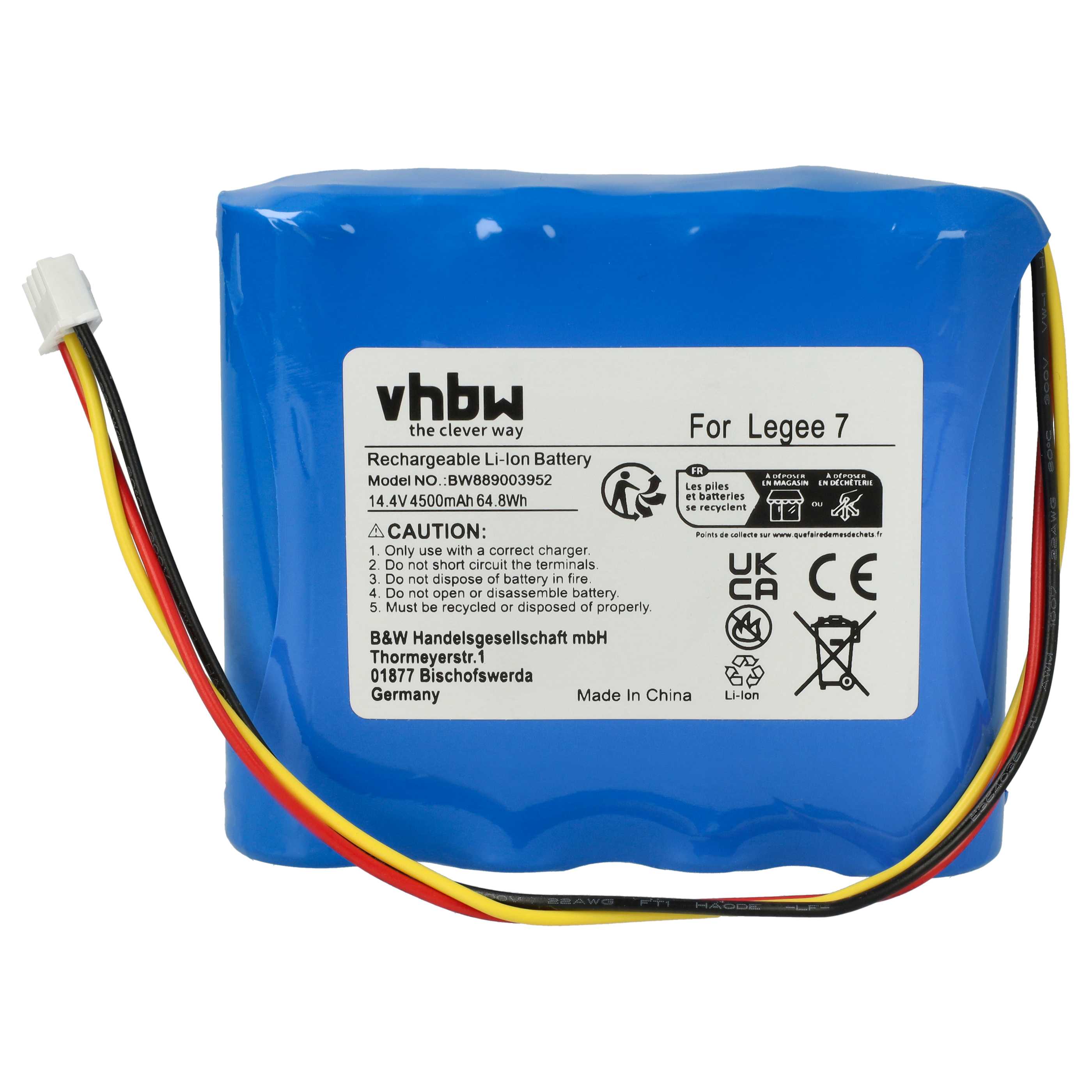 Battery replaces Hobot LG700P1001 for Hobot 4000mAh, 14.4V, Li-Ion