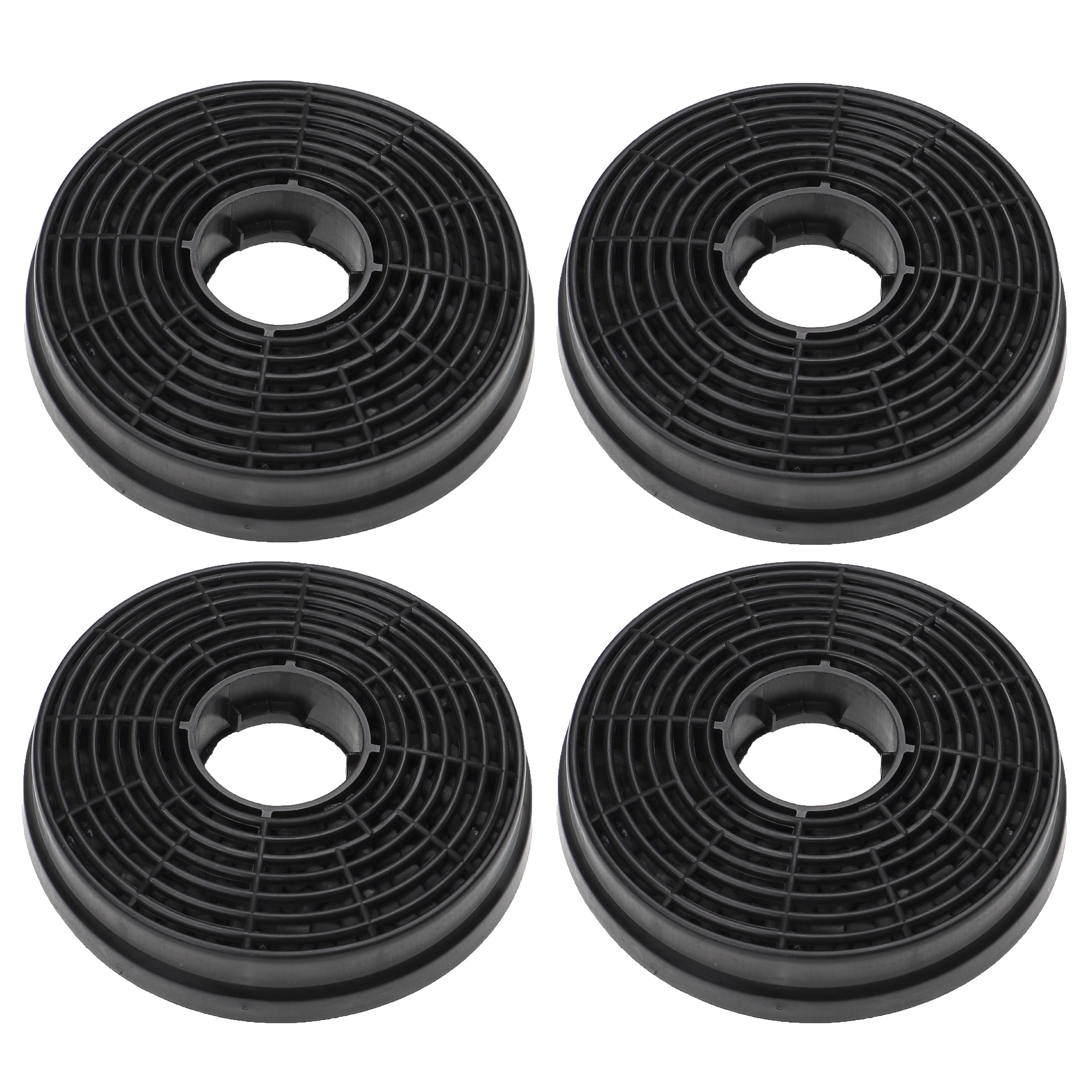 4x Activated Carbon Filter as Replacement for Bomann KF563 for Bomann Hob - 10.5 cm