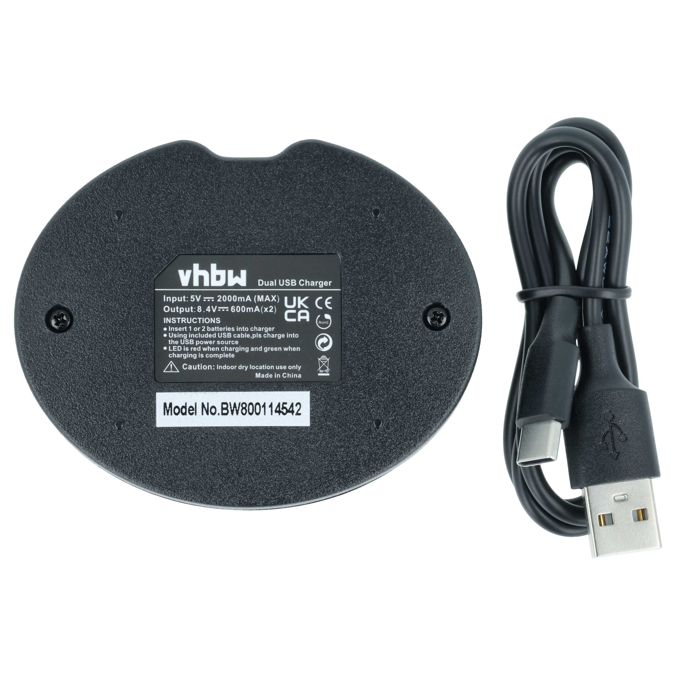 Battery Charger USB-C + Cable USB-C replaces Fuji Fujifilm NP-140 for Fujifilm Digital Camera etc.
