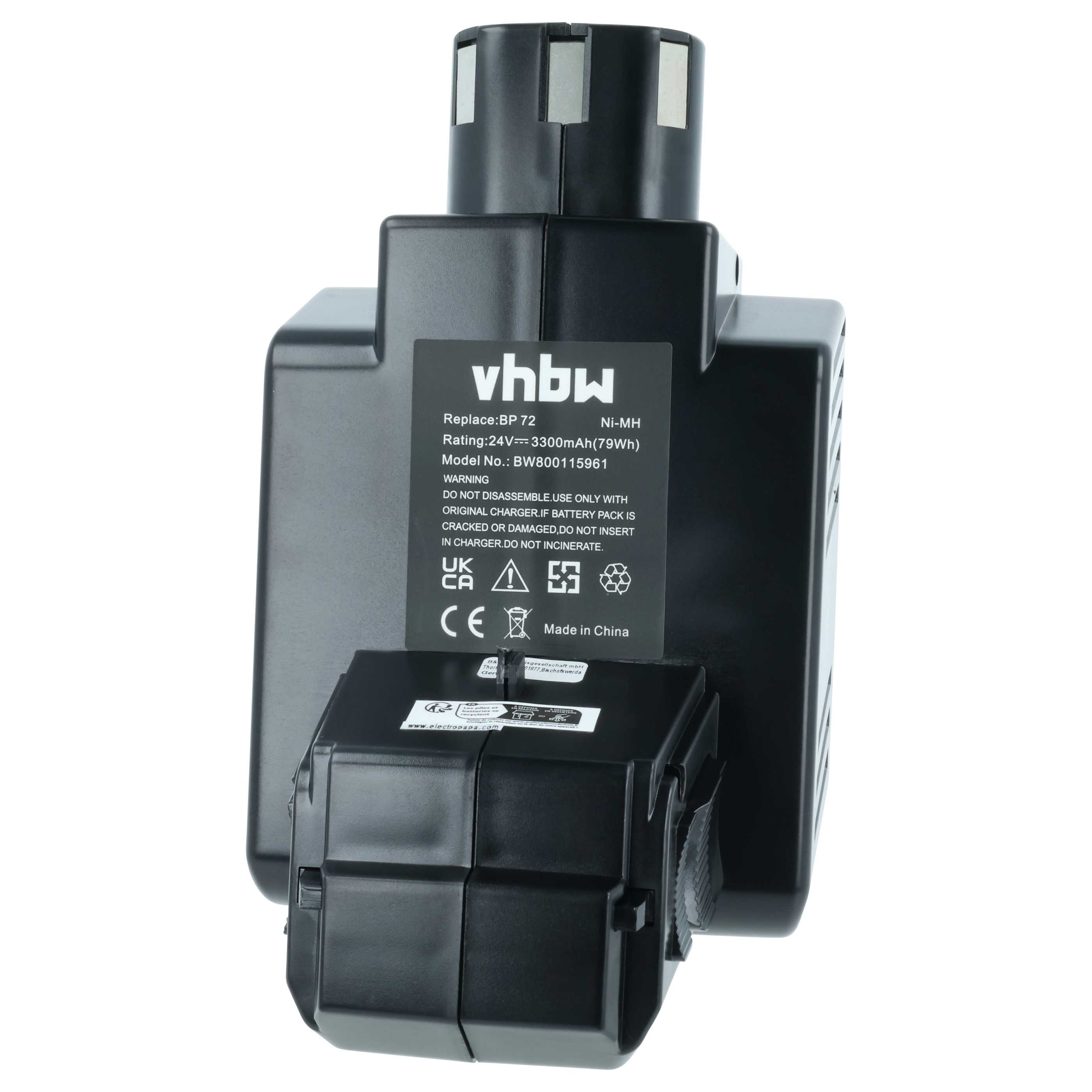 Battery replaces Hilti BP72, BP60, 331530, BP40 Electric Power Tool - 3300 mAh, 24 V, NiMH